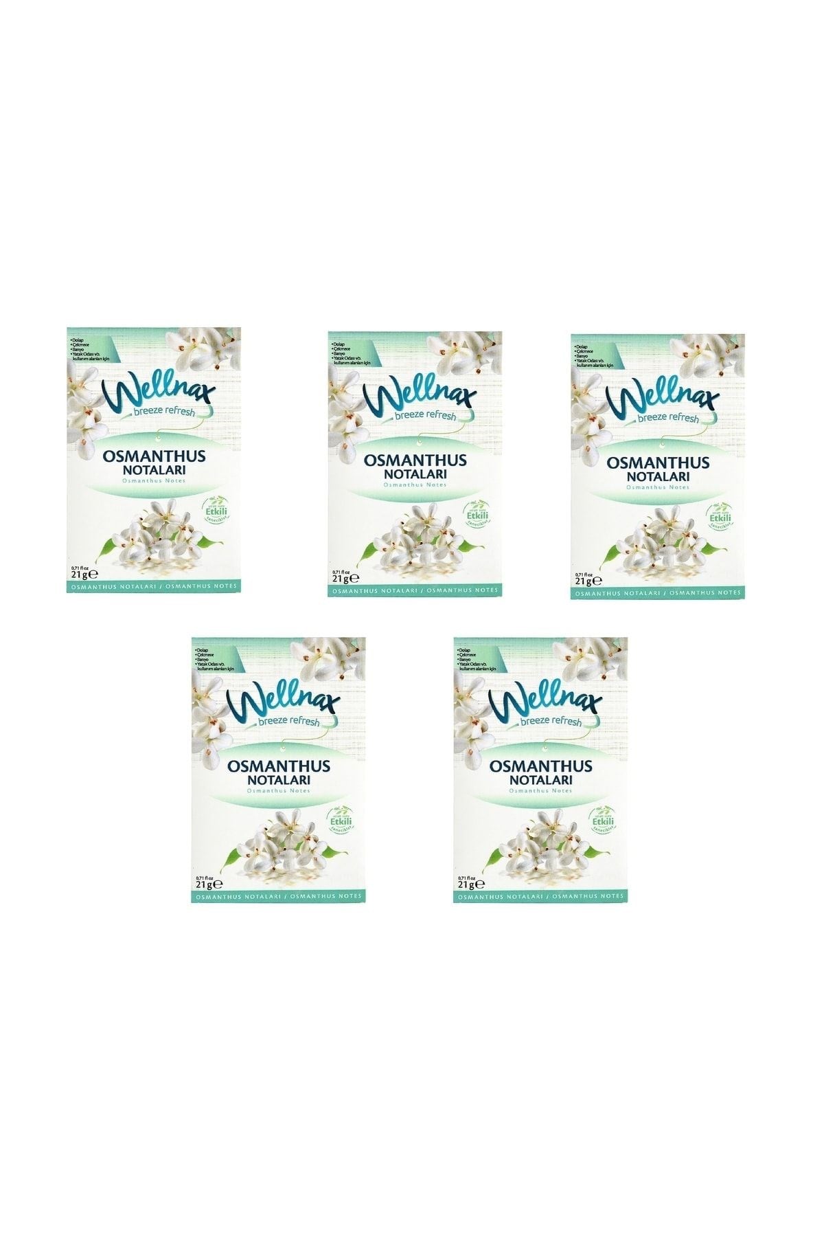 Wellnax Askılı Dolap ve Çekmece Kokusu Osmanthus Notaları (5 adet)