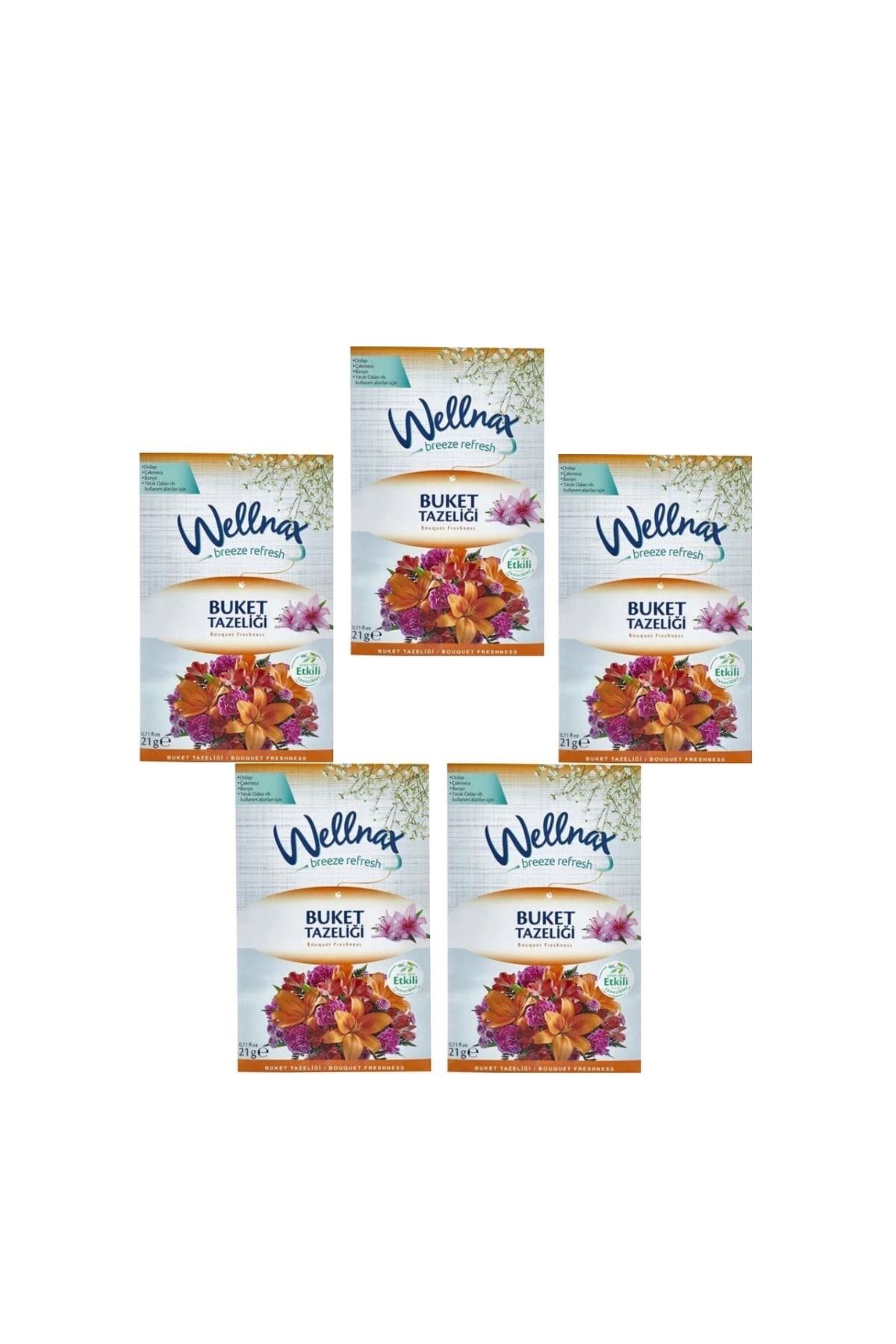 Wellnax Askılı Dolap Ve Çekmece Kokusu Buket Tazeliği (5 adet)