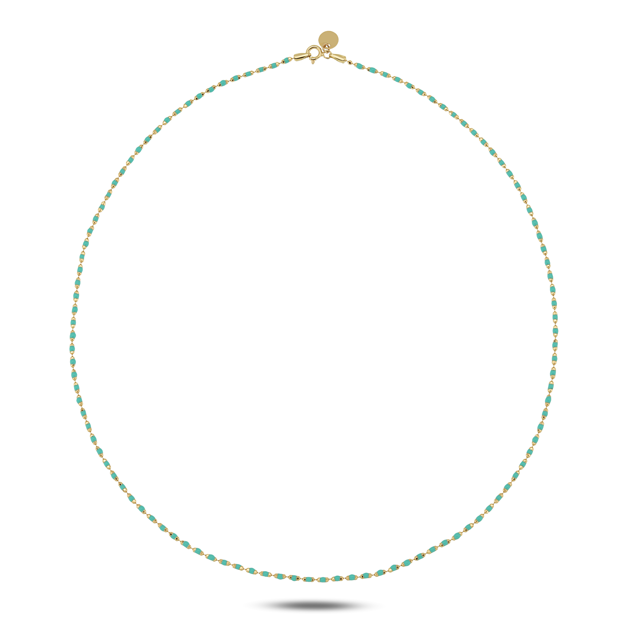 Turquoise Gold Minimal Kolye
