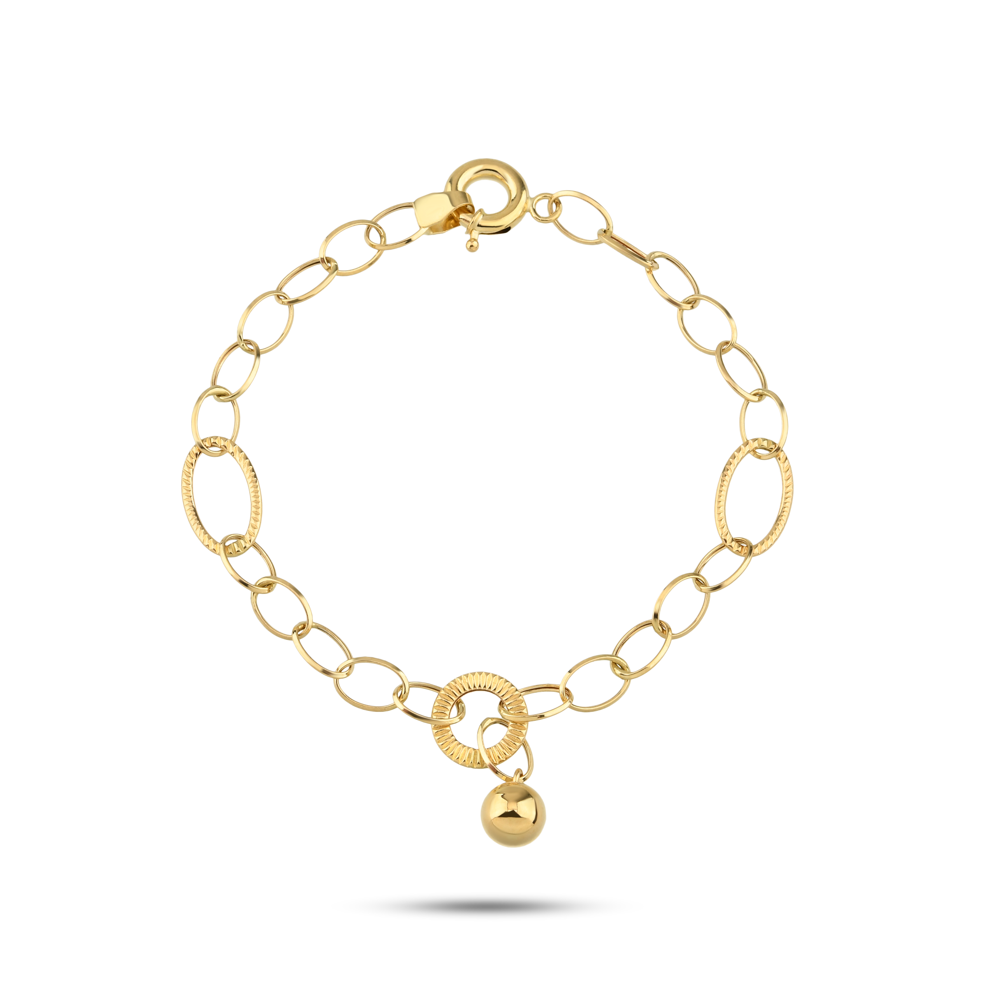 Oval Halka Minimal Bileklik