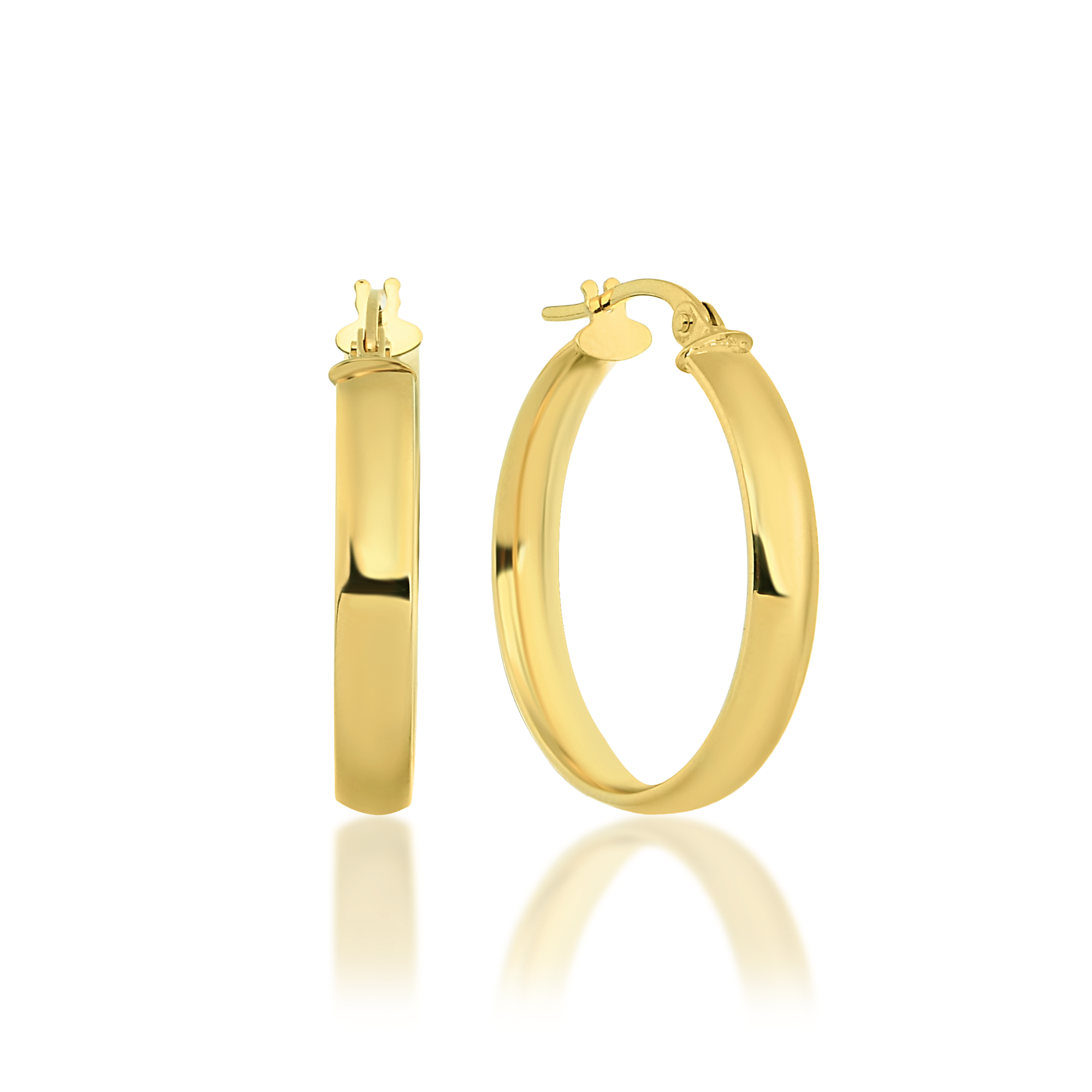 Oval Basic Gold Küpe