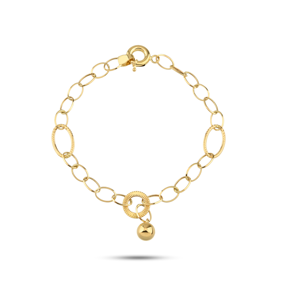 Oval Halka Minimal Bileklik