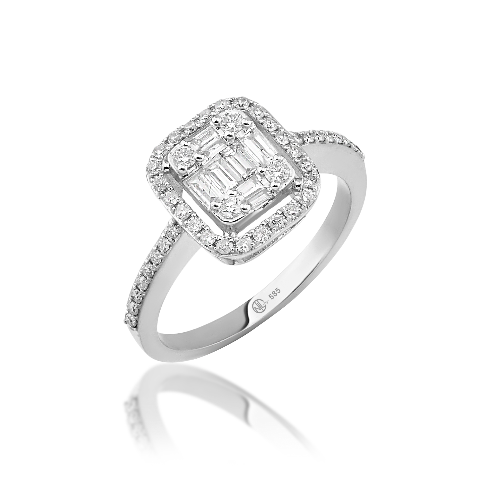 0.56 Ct. Pırlanta Tasarım Baget Yüzük