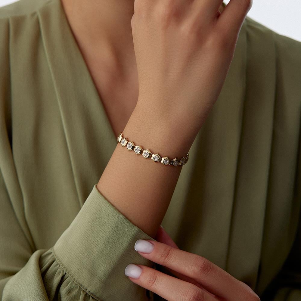 Hexagon Taşlı Bileklik
