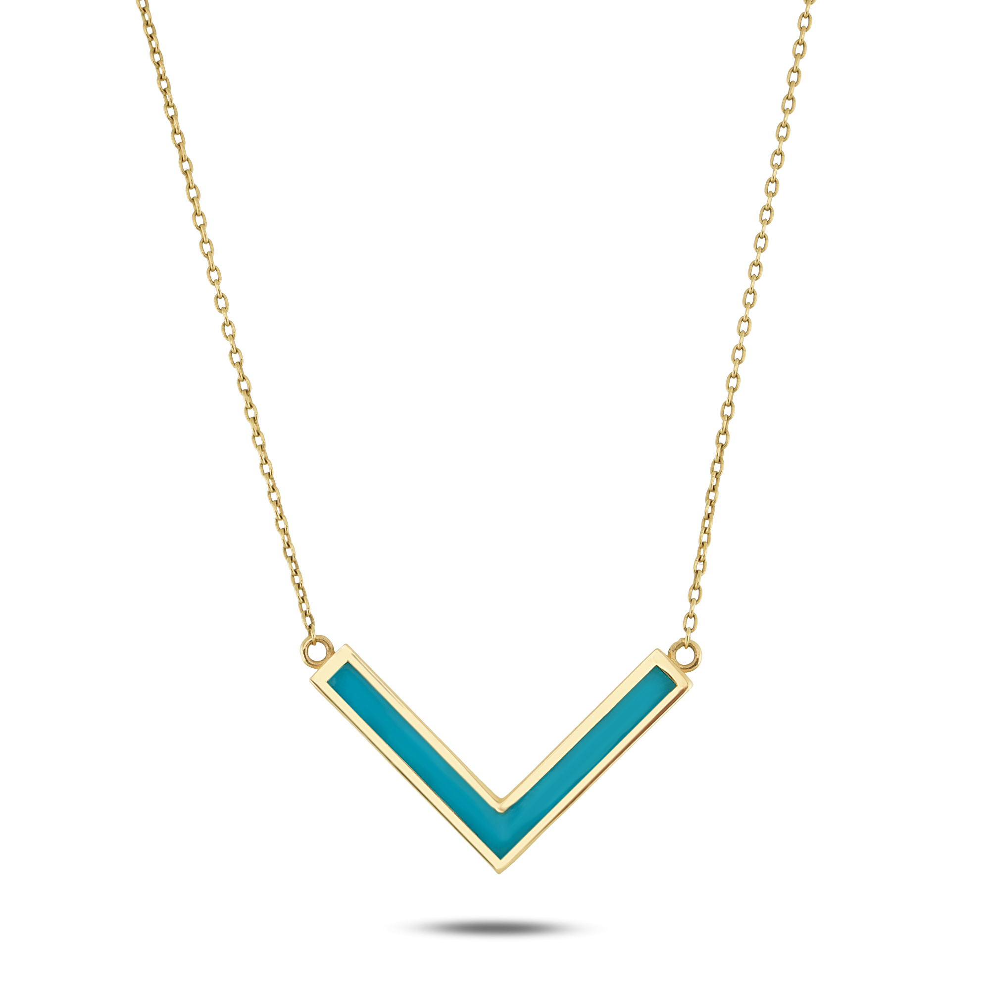 Turquoise Gold Zincir Kolye