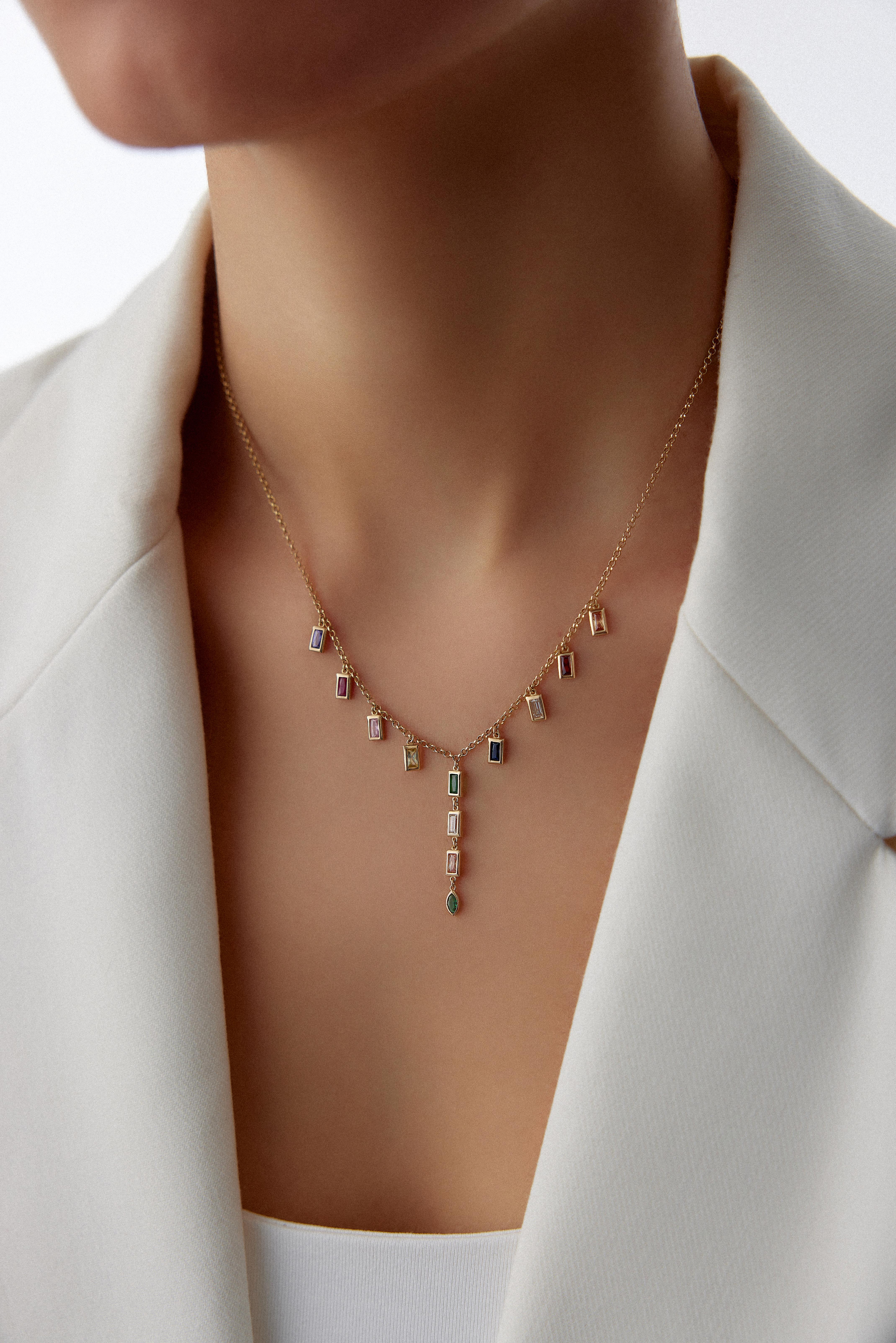 Choker Taşlı Minimal Kolye