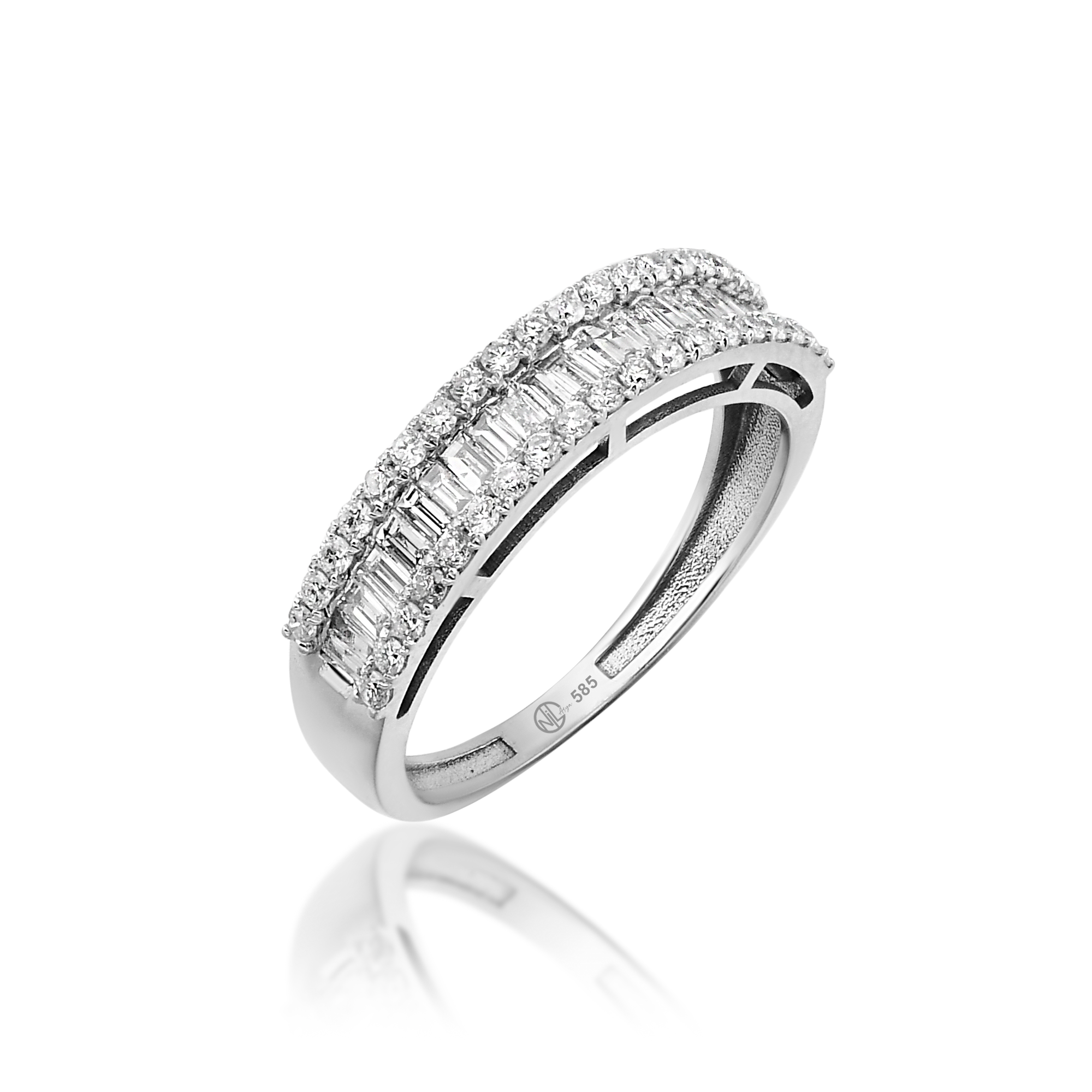 0.63 Ct. Pırlanta Yarım Tur Tasarım Yüzük