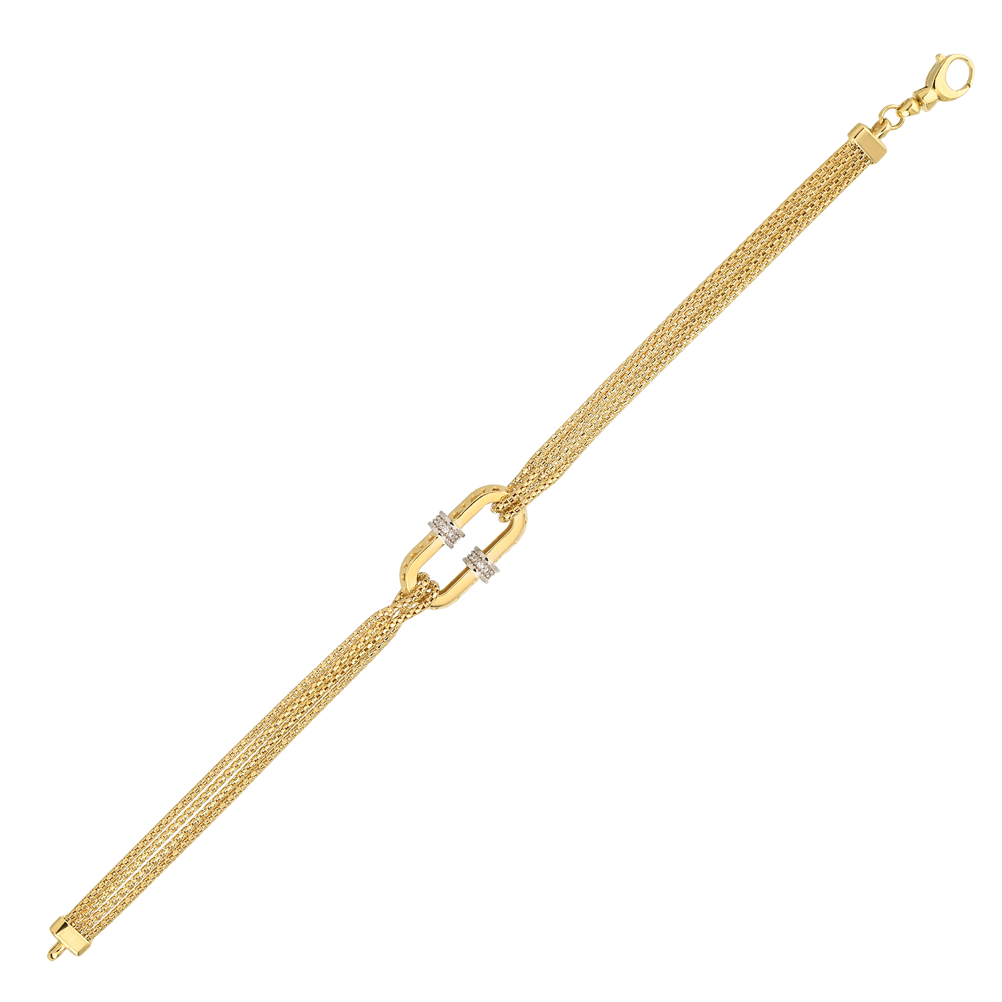 Dört Sıra Ataç Detay Bileklik 