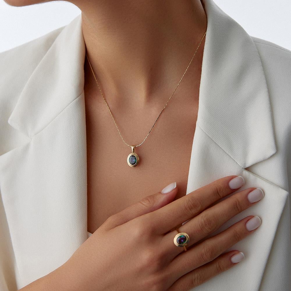 Mistik Topaz Altın Set