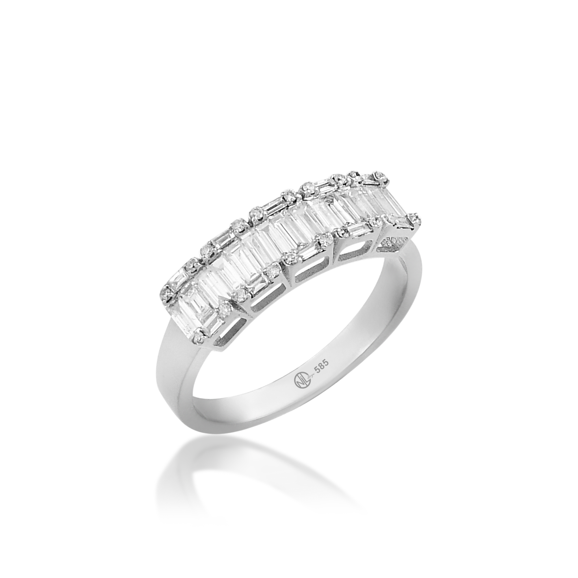 0.75 Ct. Pırlanta Yarım Tur Fantezi Yüzük