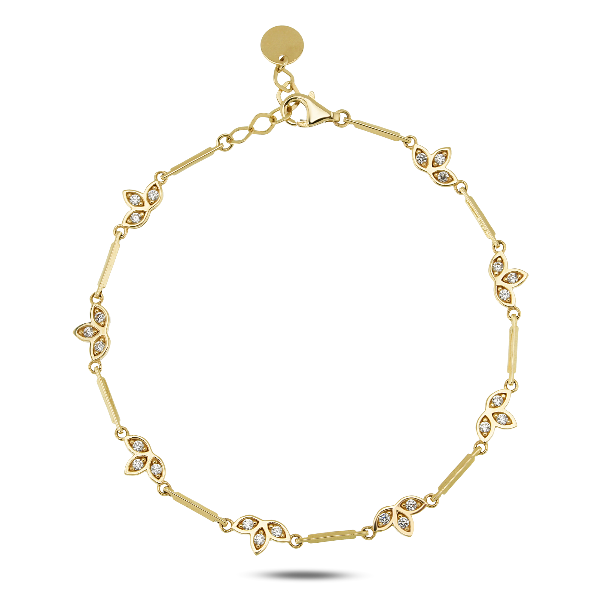 Lotus Gold Minimal Bileklik