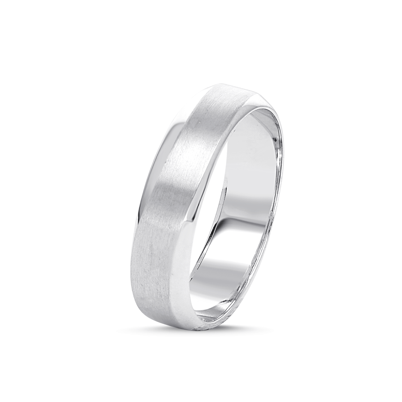 Mat Beyaz Erkek Alyans