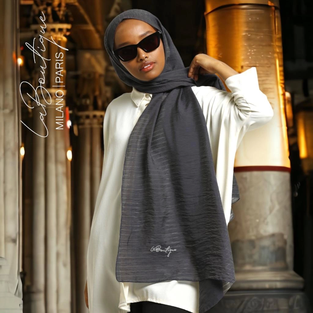 Herbal Bitkisel Şal - Antrasit - 70x190