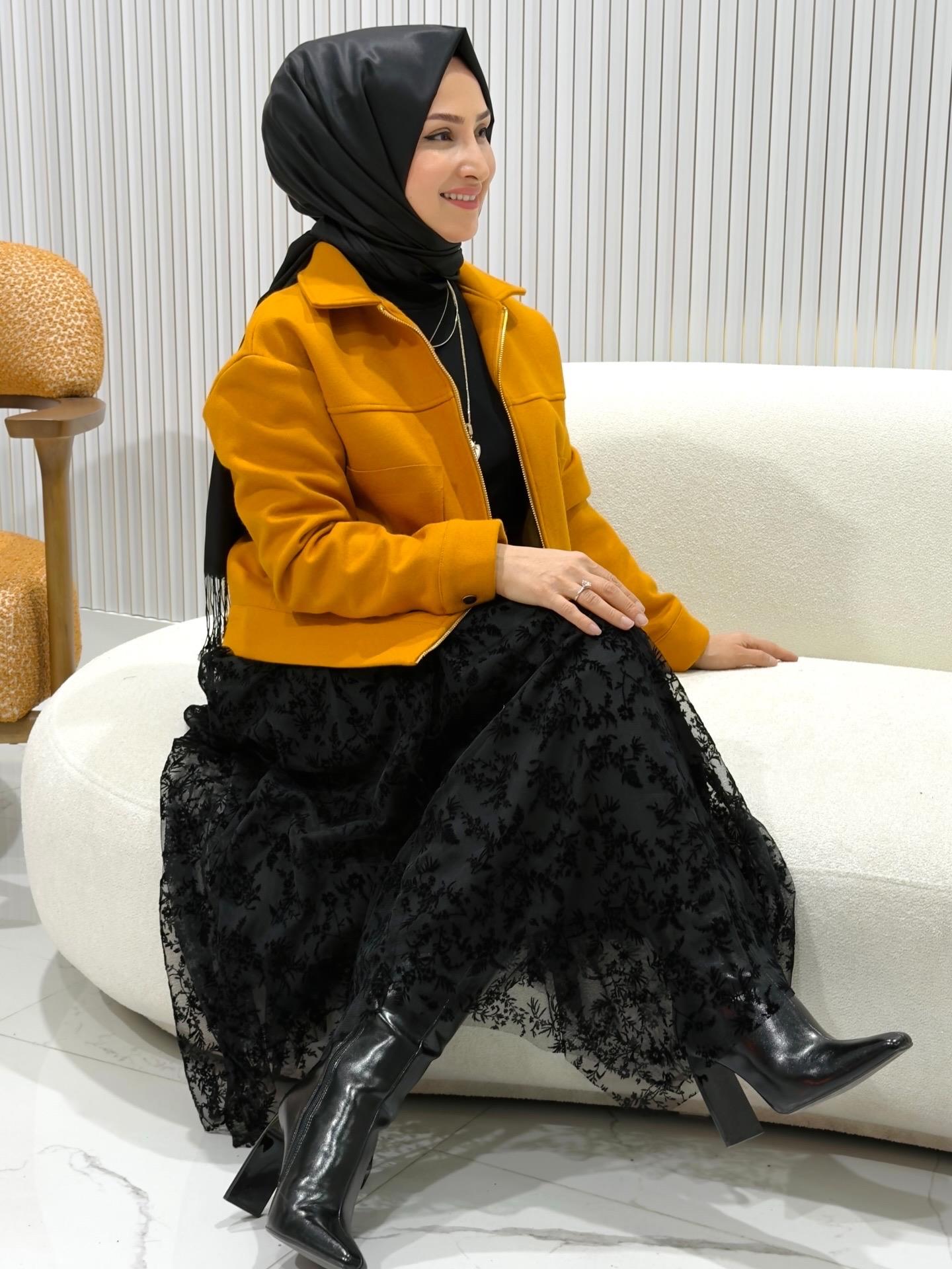 ARMİNE TREND BAMBER CEKET HARDAL- 25KT517