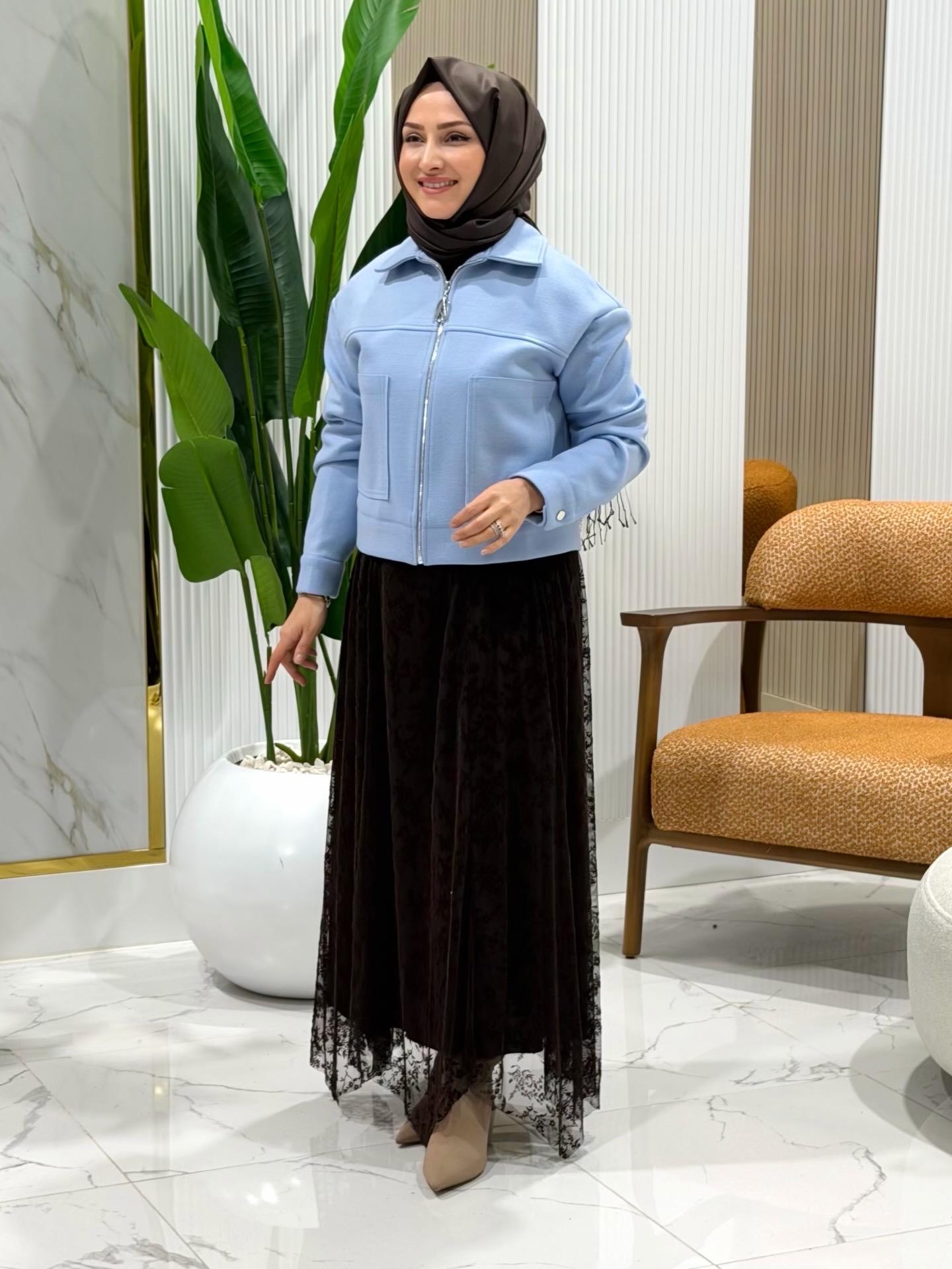 ARMİNE TREND BAMBER CEKET MAVİ- 25KT517