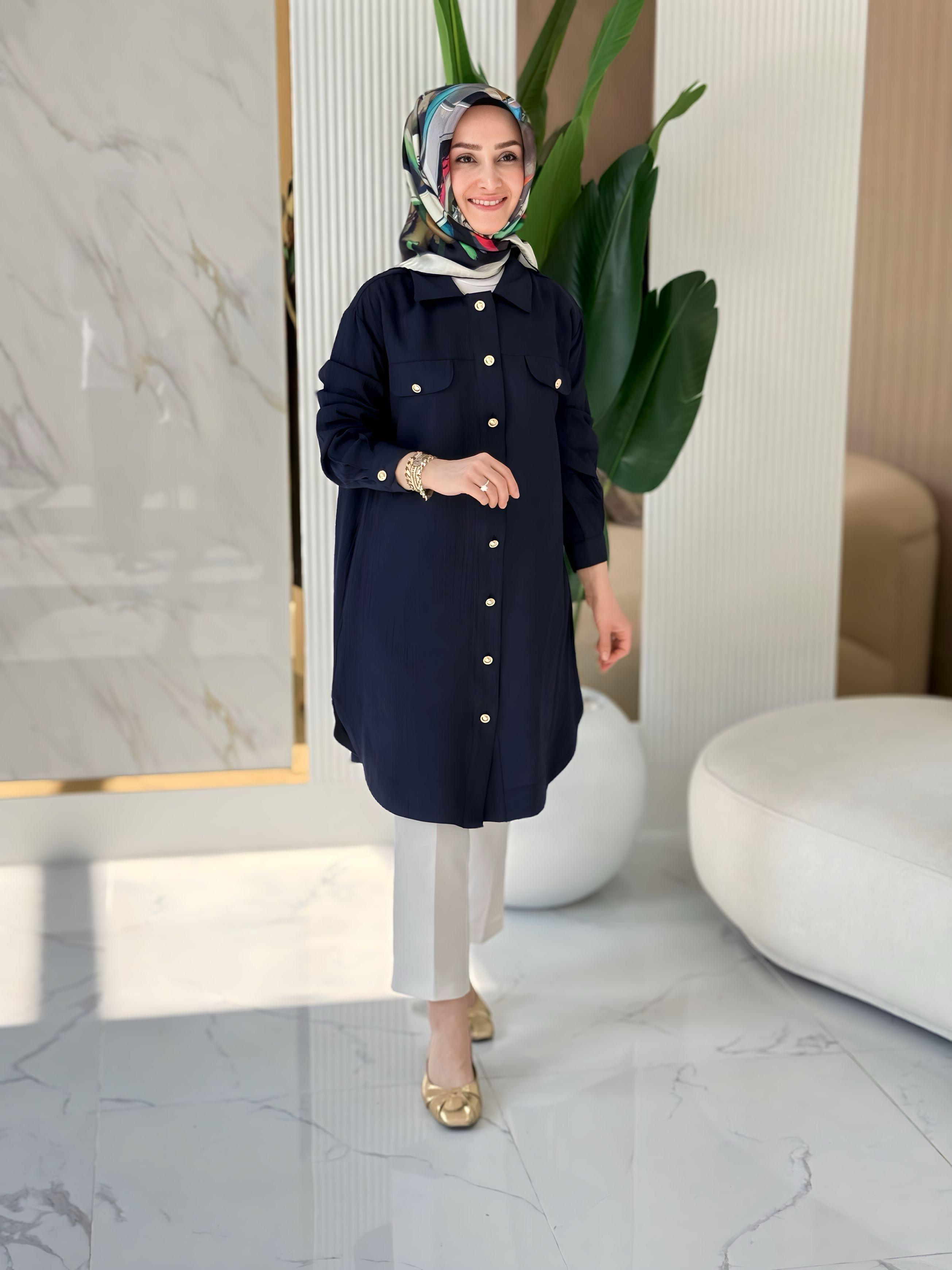 ARMİNE TREND CEP DETAYLI TUNİK- 25YT4145