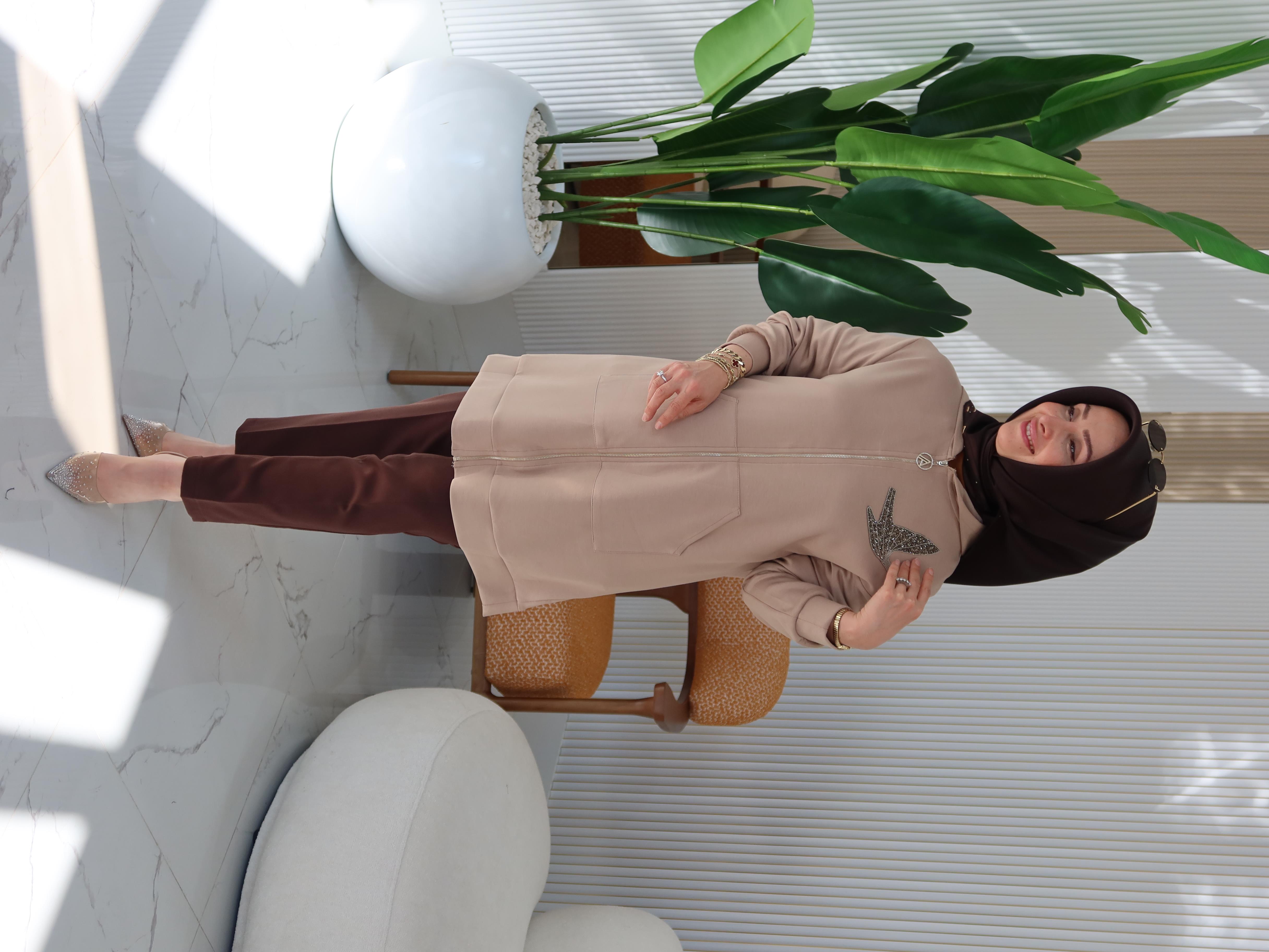 ARMİNE TREND KUŞ DETAYLI CEKET- 25YT542