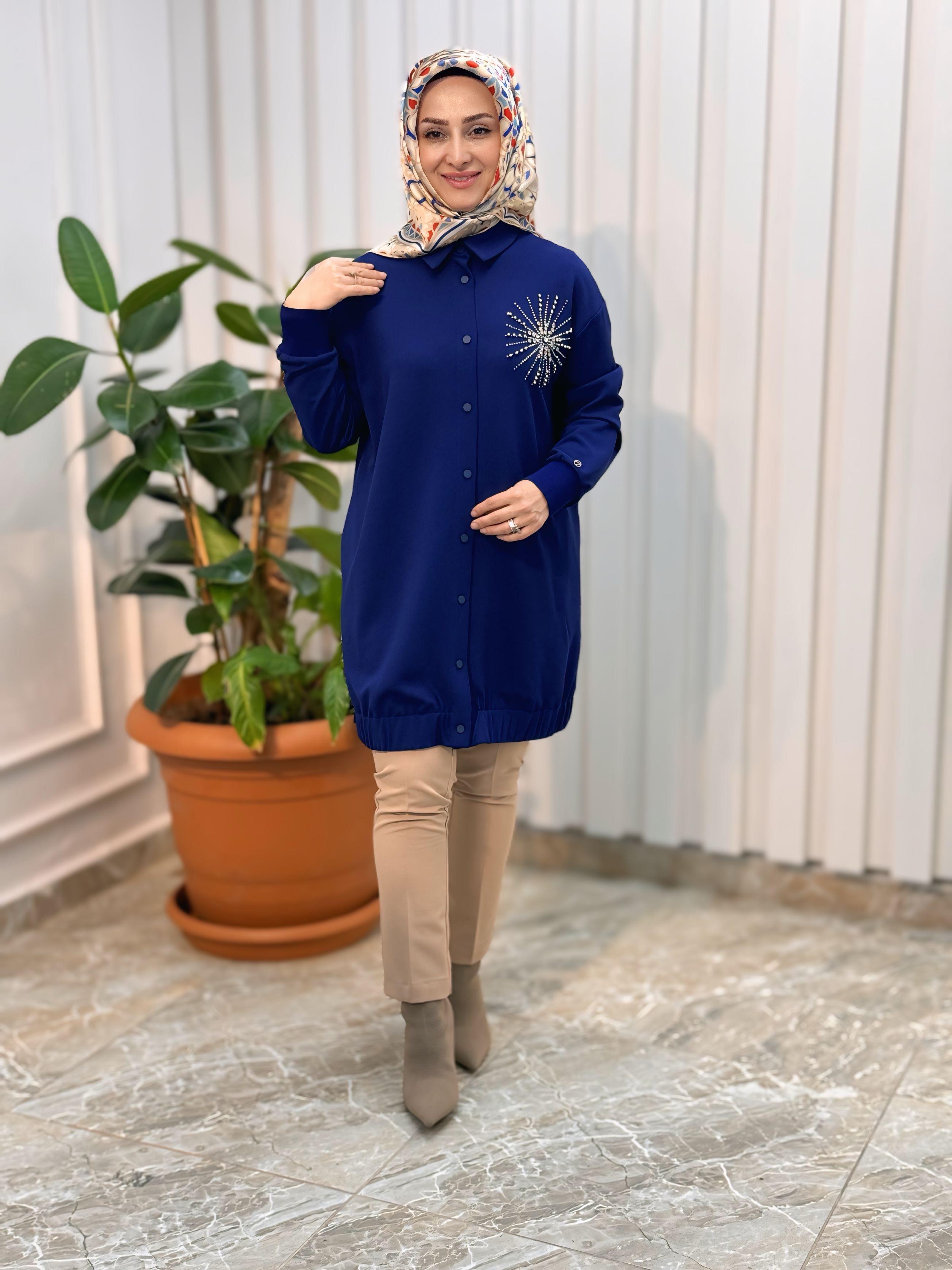 ARMİNE TREND ÖN TAŞLI TUNİK- 24KT469