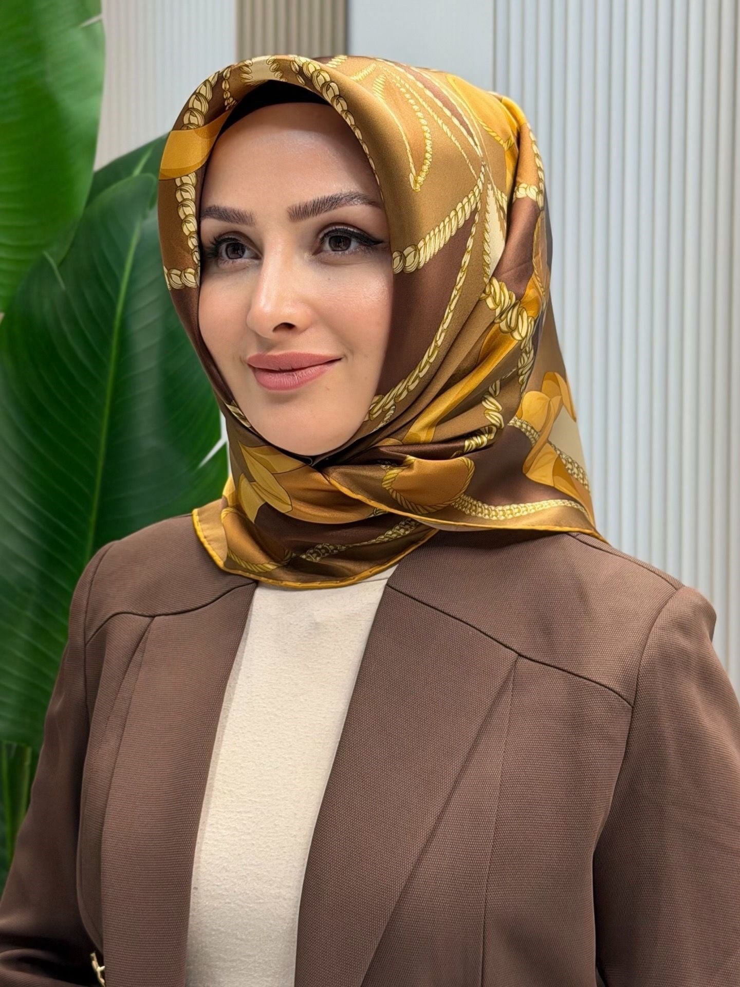 ARMİNE TWILL İPEK EŞARP - 9531-7