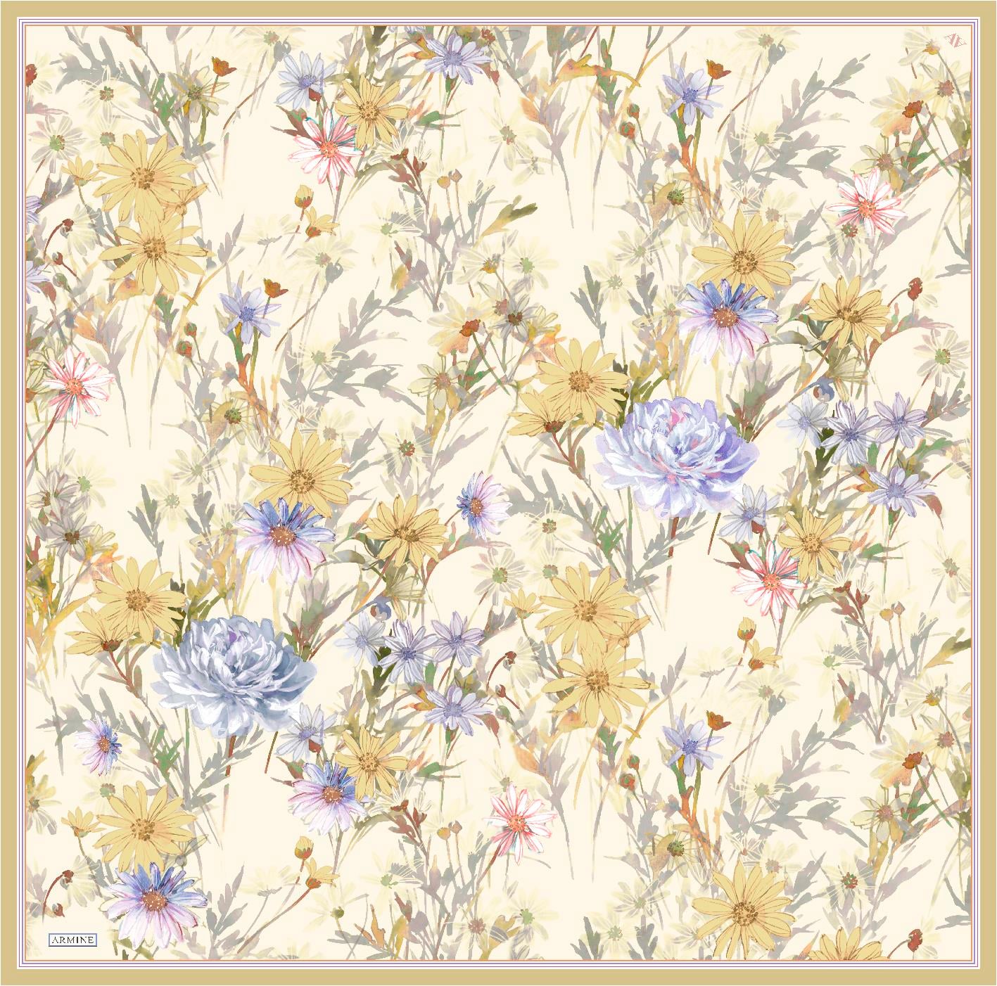 ARMİNE TWILL SAF İPEK EŞARP 9129D 