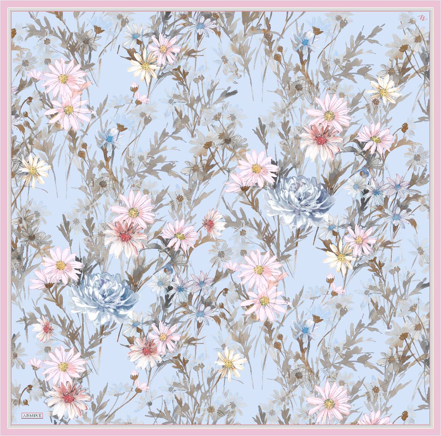 ARMİNE TWILL SAF İPEK EŞARP 9129D 