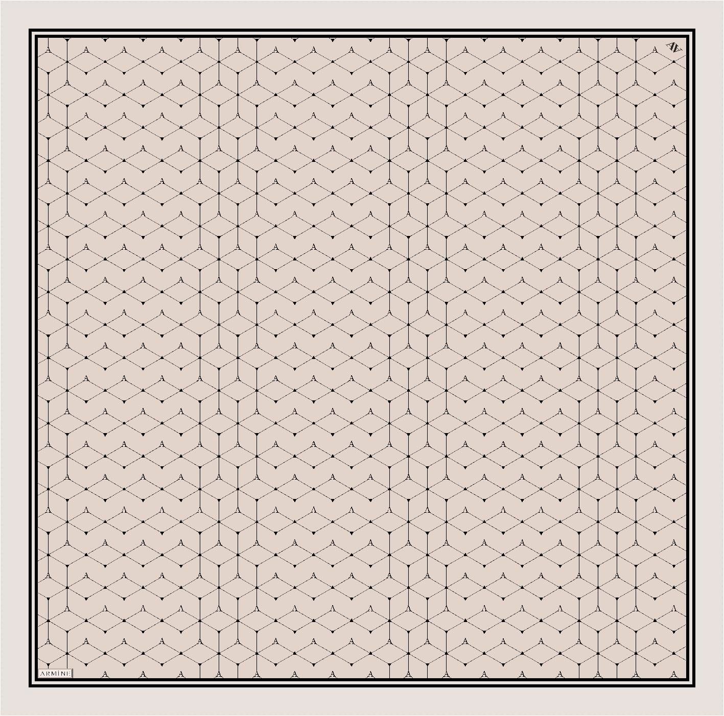 ARMİNE TWILL SAF İPEK EŞARP 9166D 