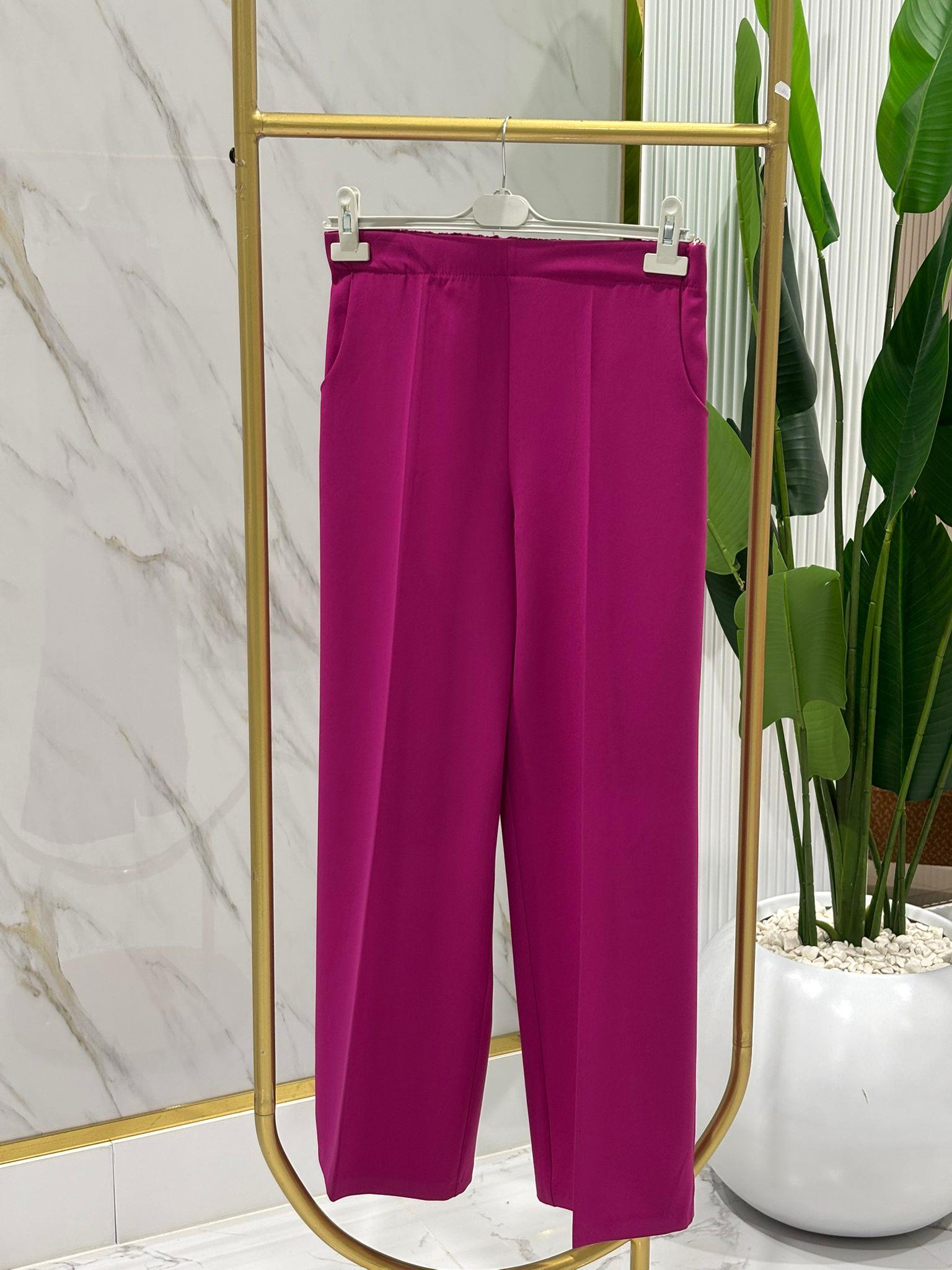 BELİ LASTİKLİ BOL PAÇA TAM KALIP PANTOLON 