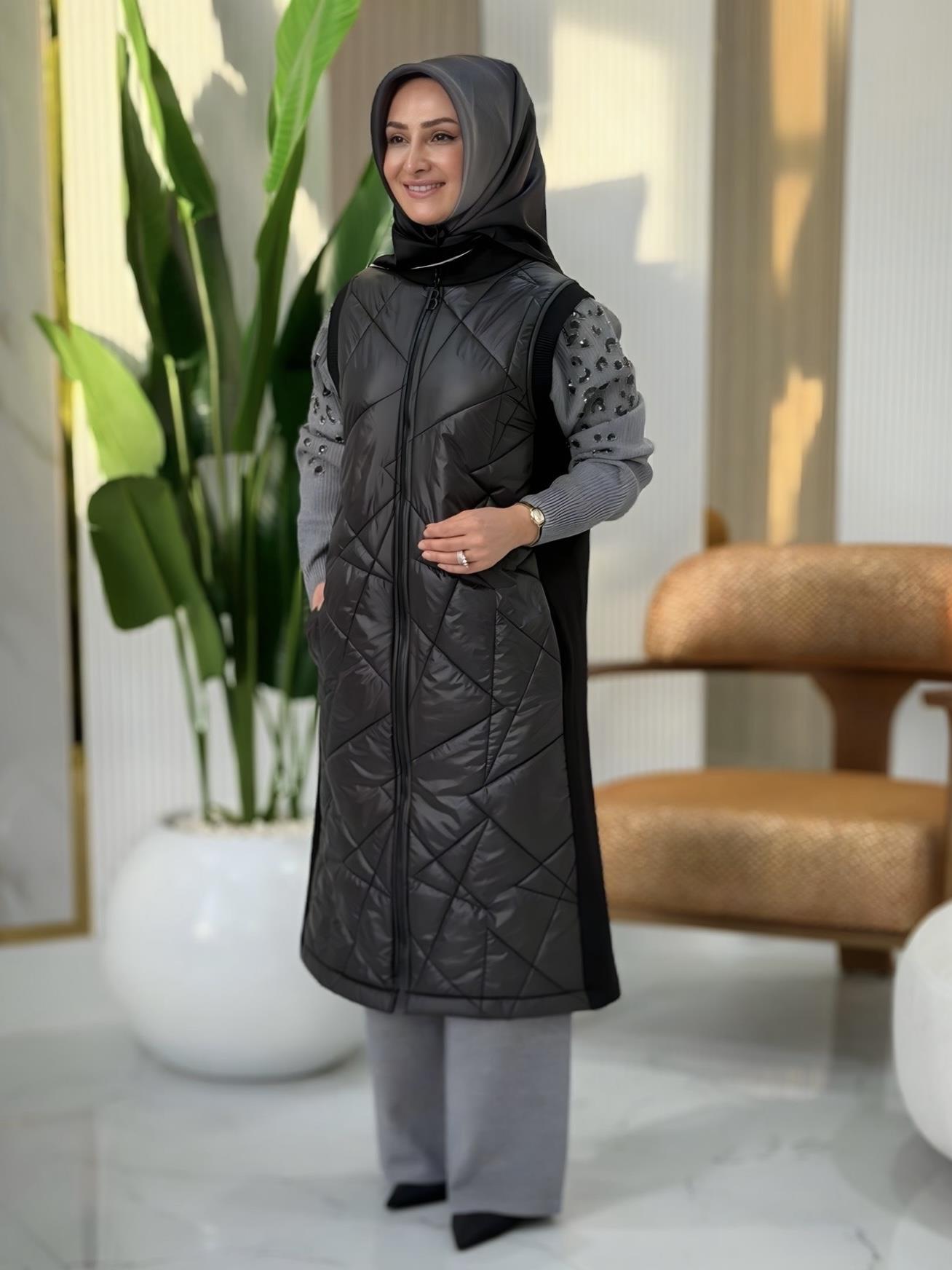 BELLİ KAPİTONE YELEK SİYAH- 25K5001