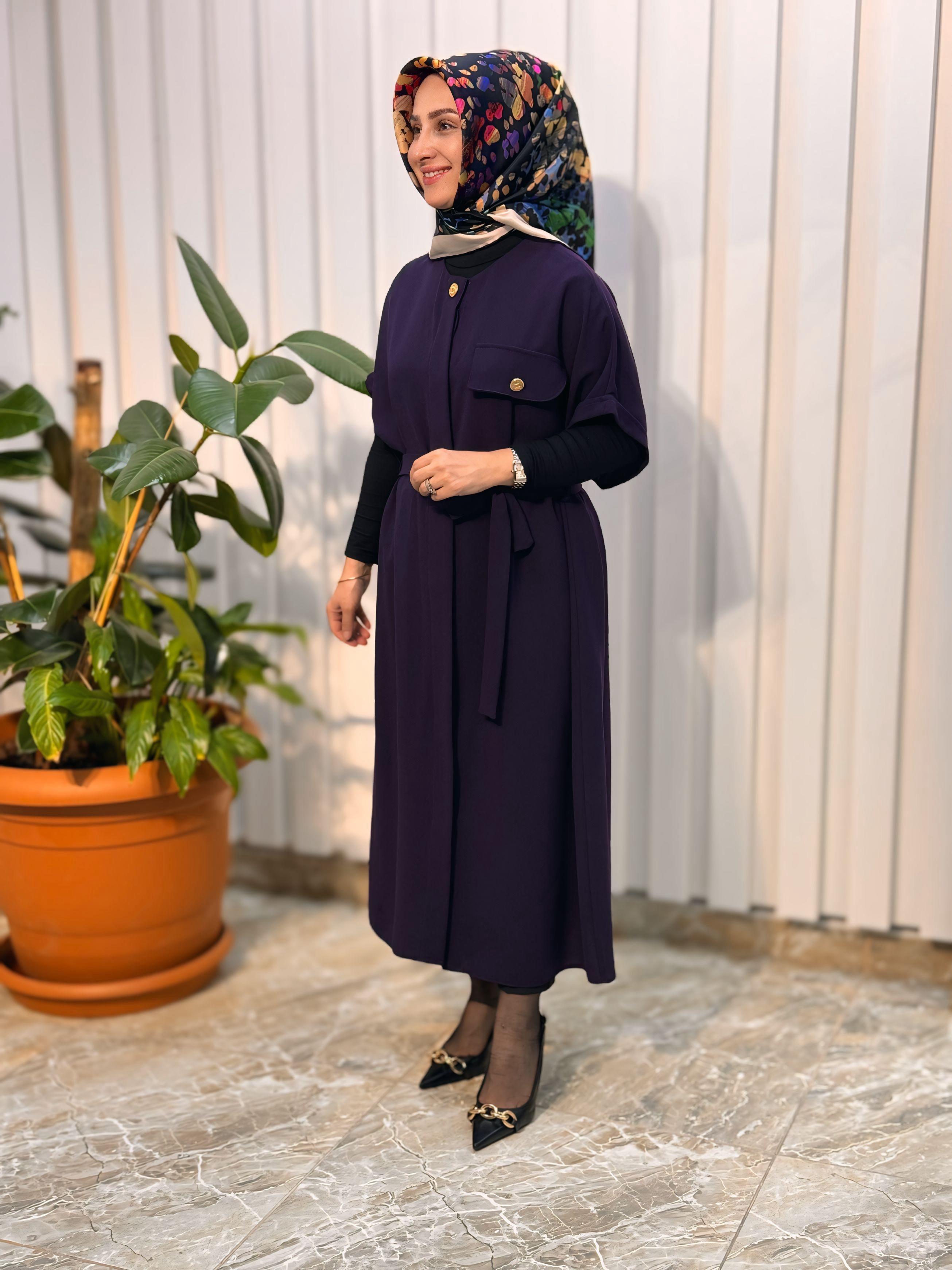 HAYA SENTİ BELDEN KEMERLİ YELEK-A1367