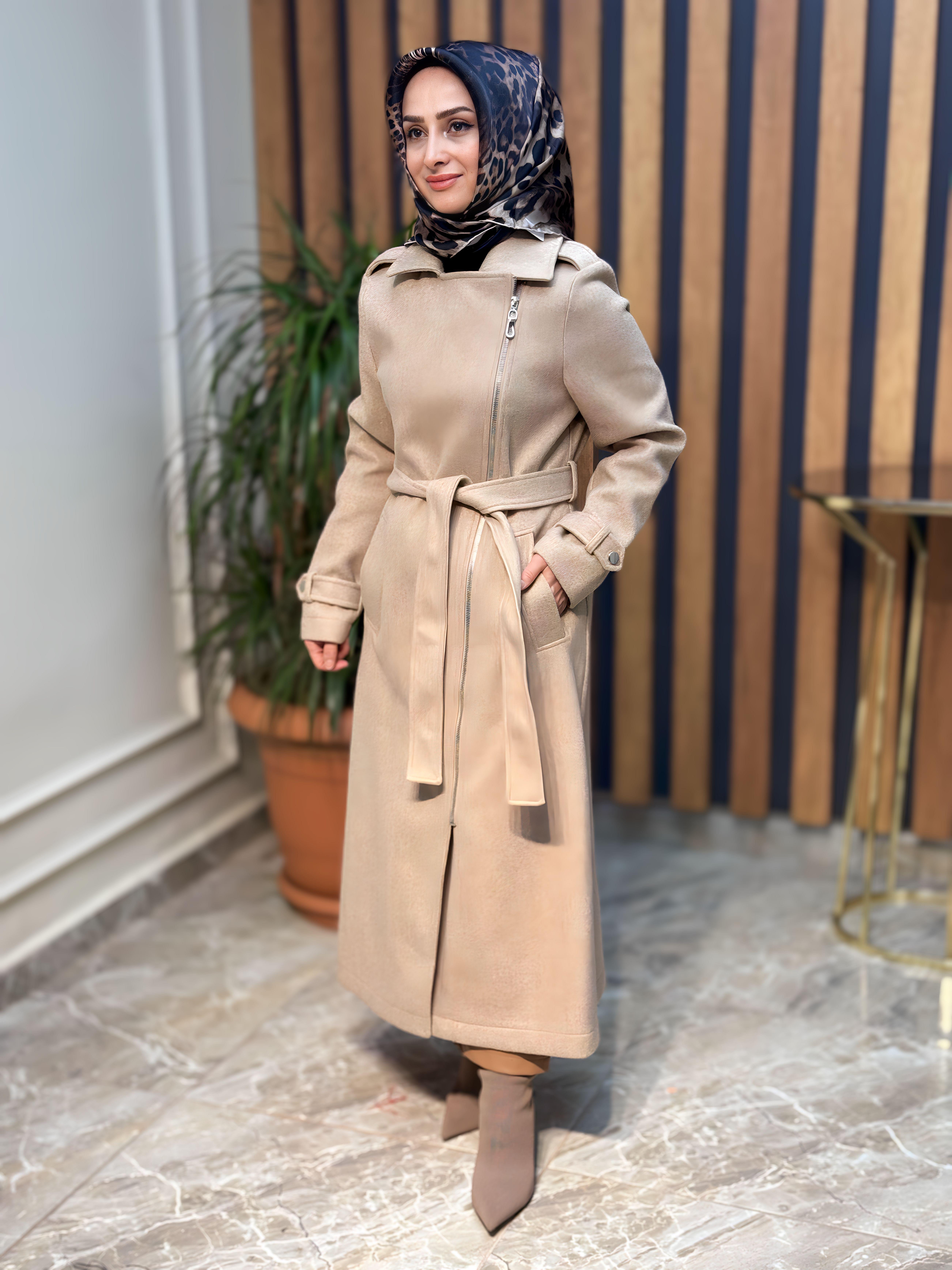 ÖNDEN FERMUARLI,KEMERLİ KAŞE KABAN-0766