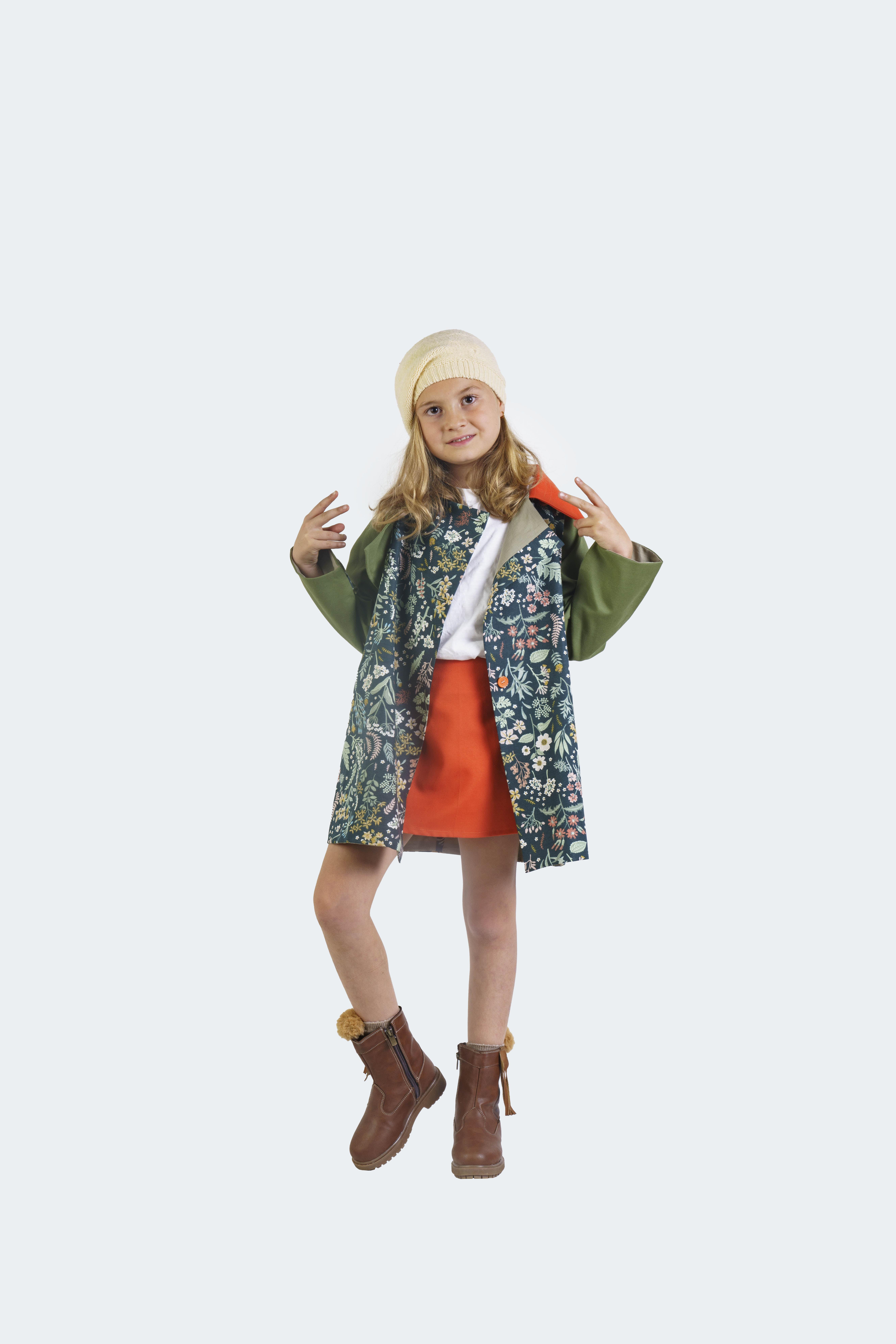 Çiçek Desenli Trench