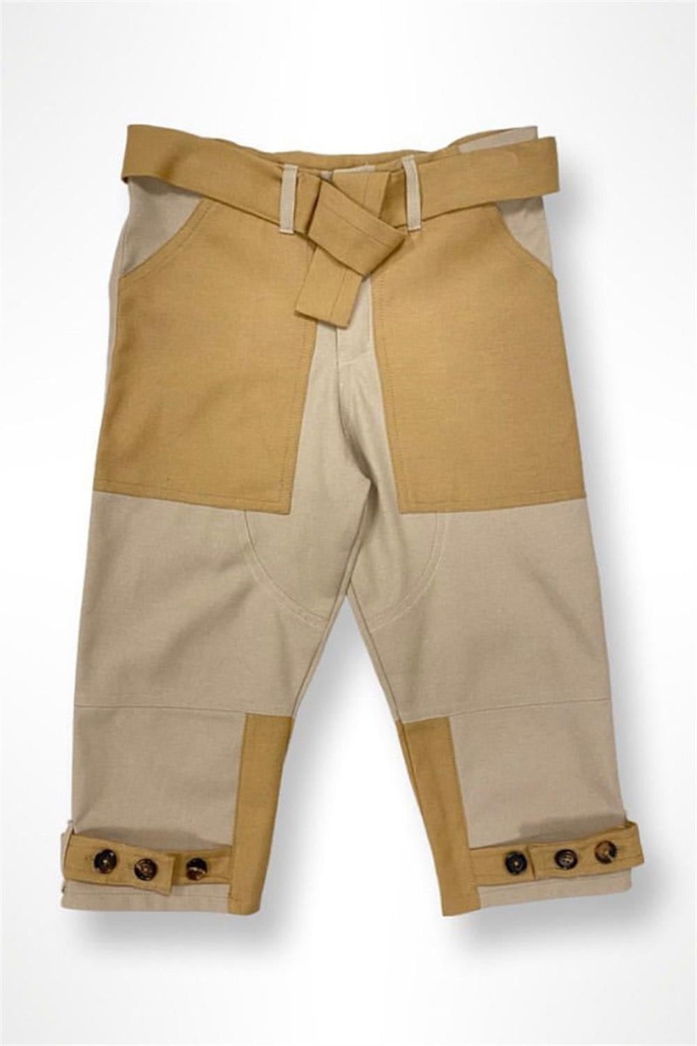Çift Renkli Kız Çocuk Gabardin Pantolon