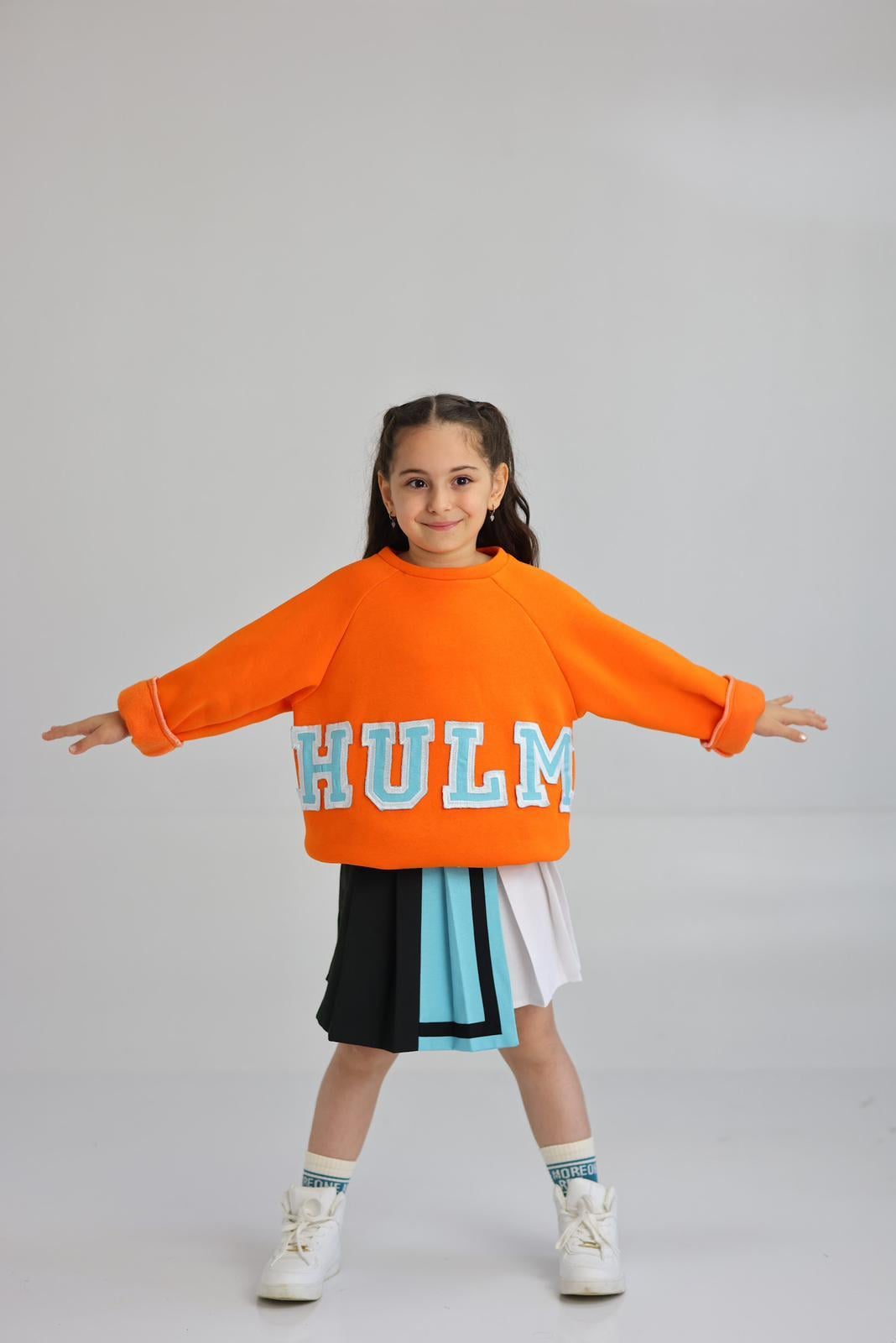 Maxi Hulm Baskılı Kırmızı Sweat