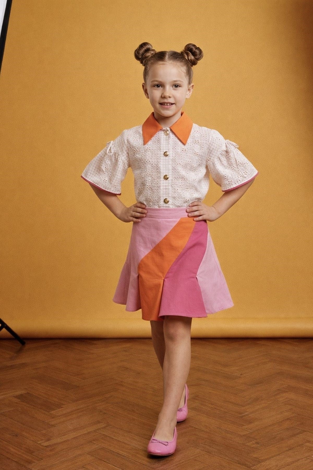 Turuncu Yaka Fisto Gömlek