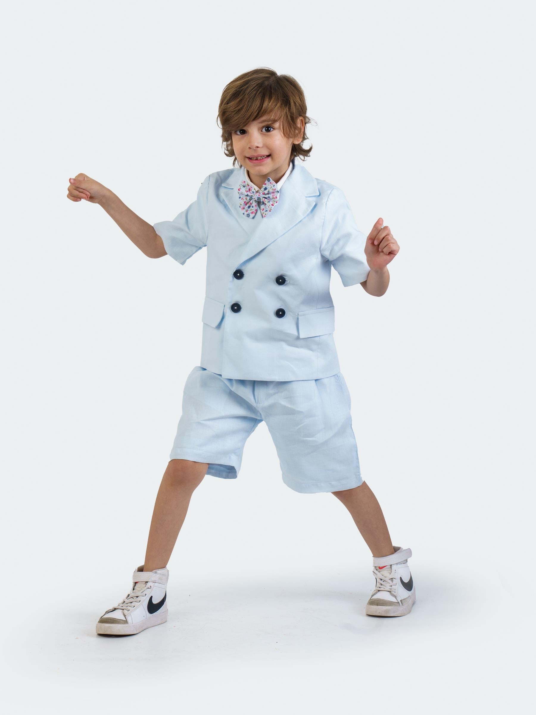 Baby Blue Keten Şort