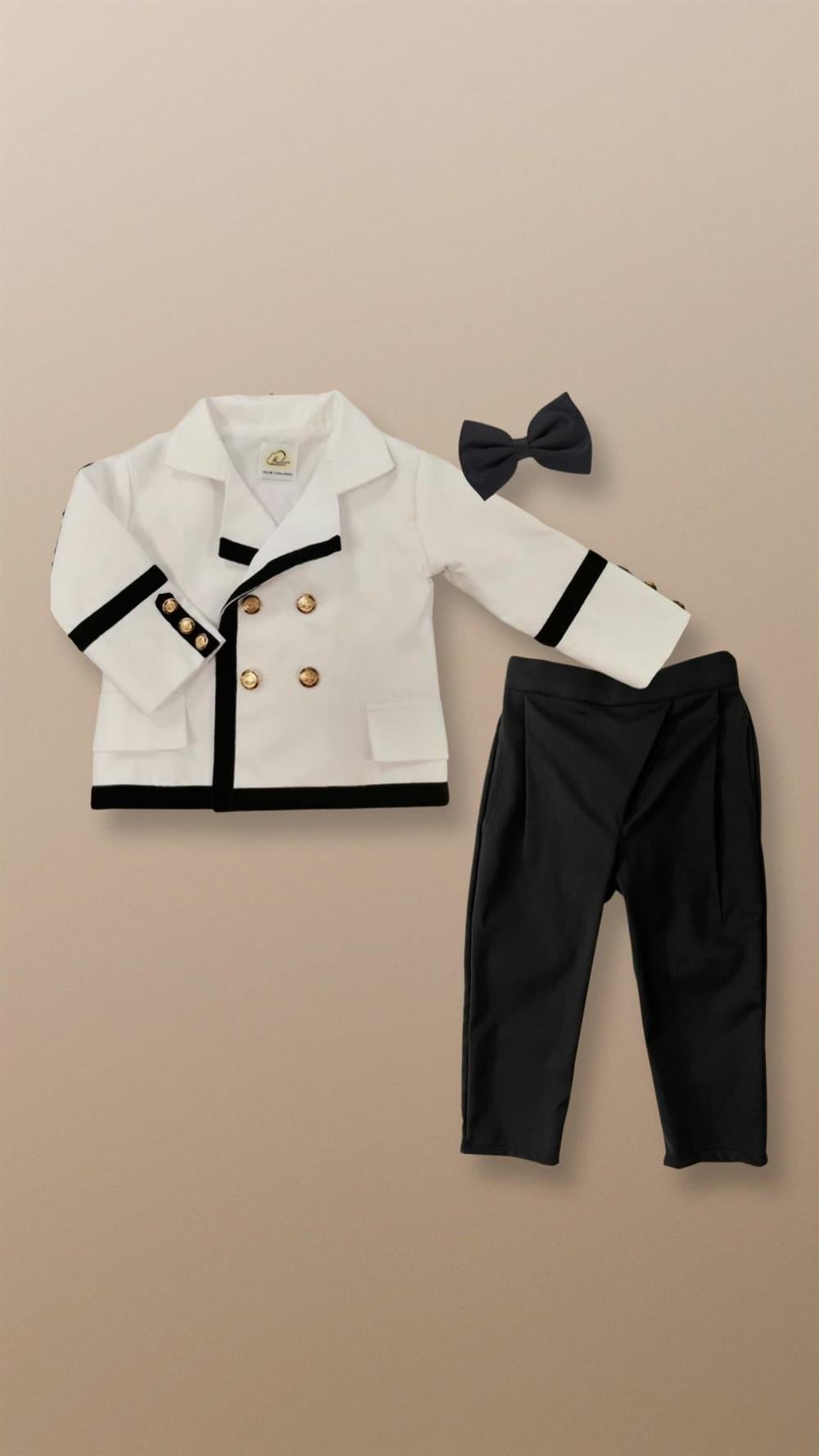 Beyaz Blazer Çocuk Ceket