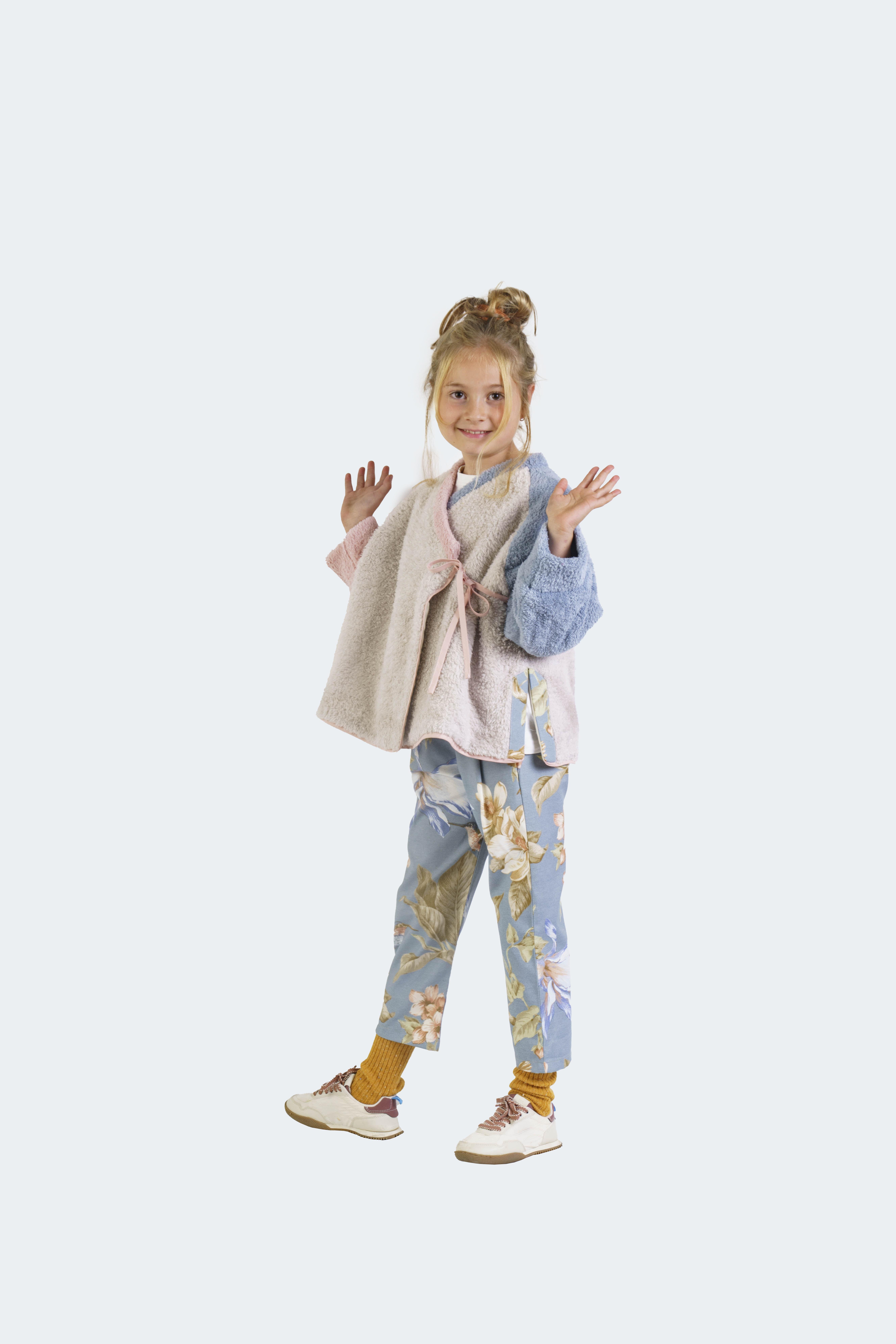 Çiçek Desenli Gabardin Pantolon