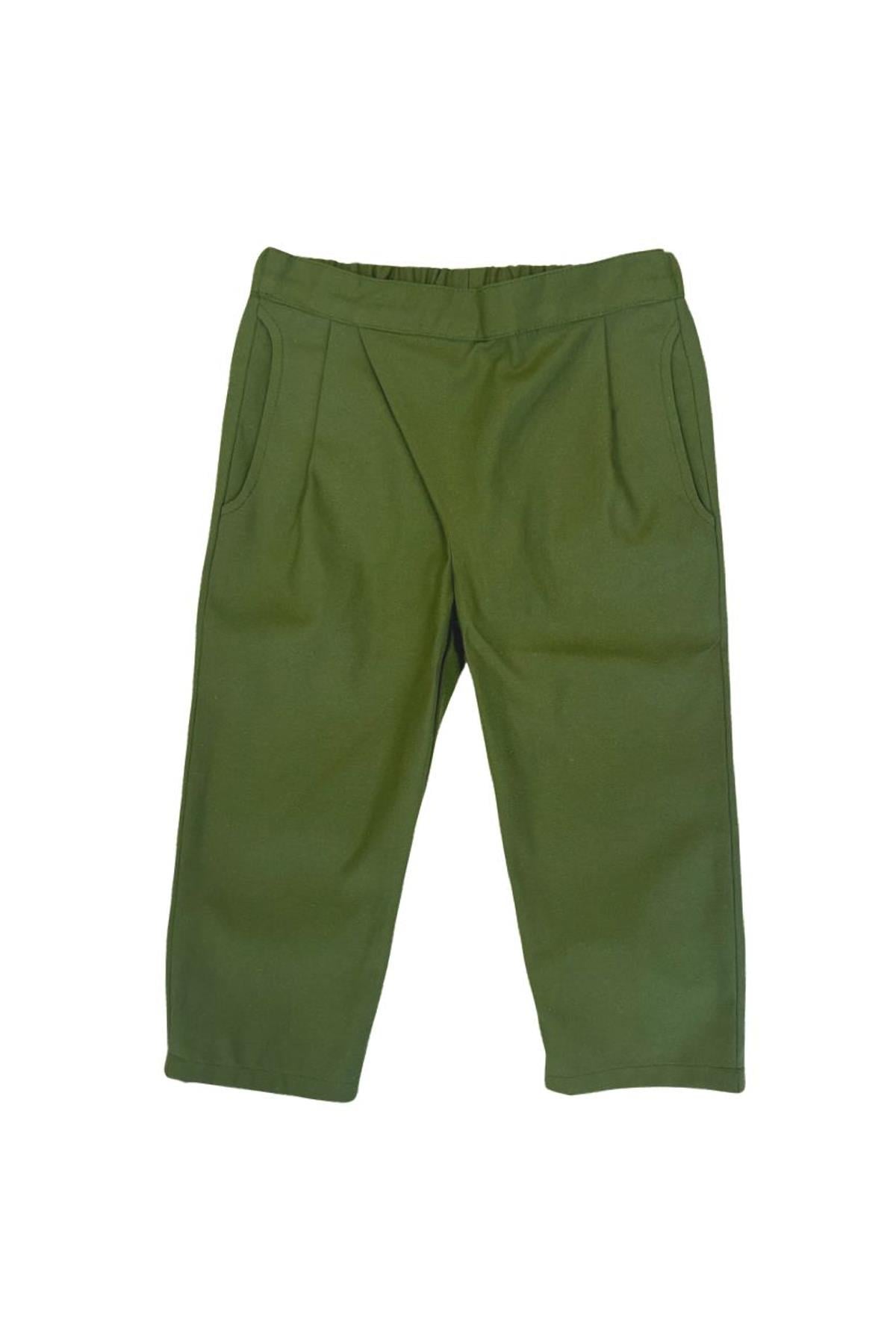 Erkek Çocuk Yeşil Gabardin Pantolon