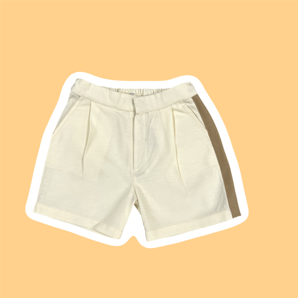 Şerit Detaylı Gabardin Şort