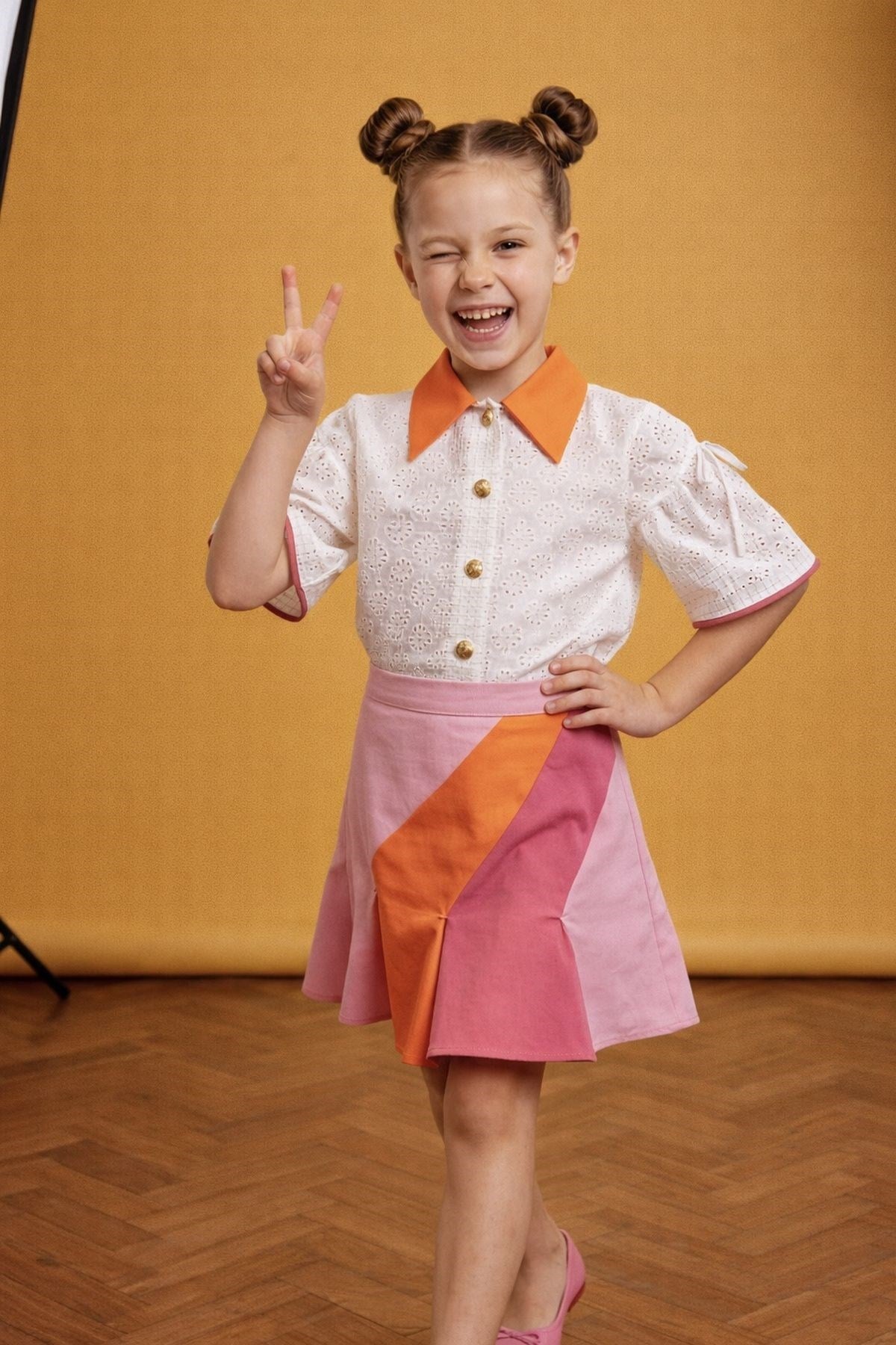 Turuncu Yaka Fisto Gömlek