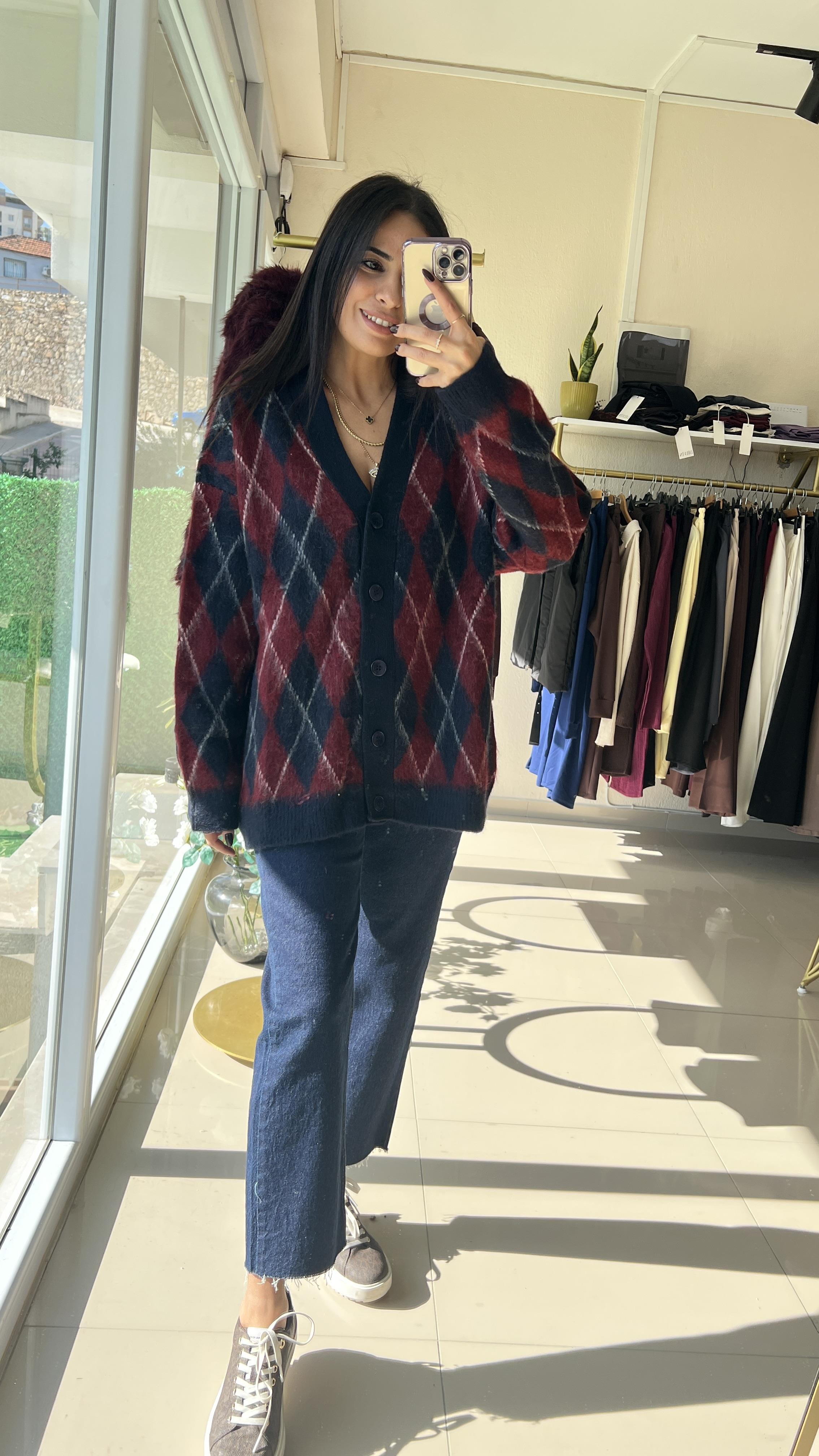 0493 BAKLAVA DESEN HIRKA BORDO LACİVERT