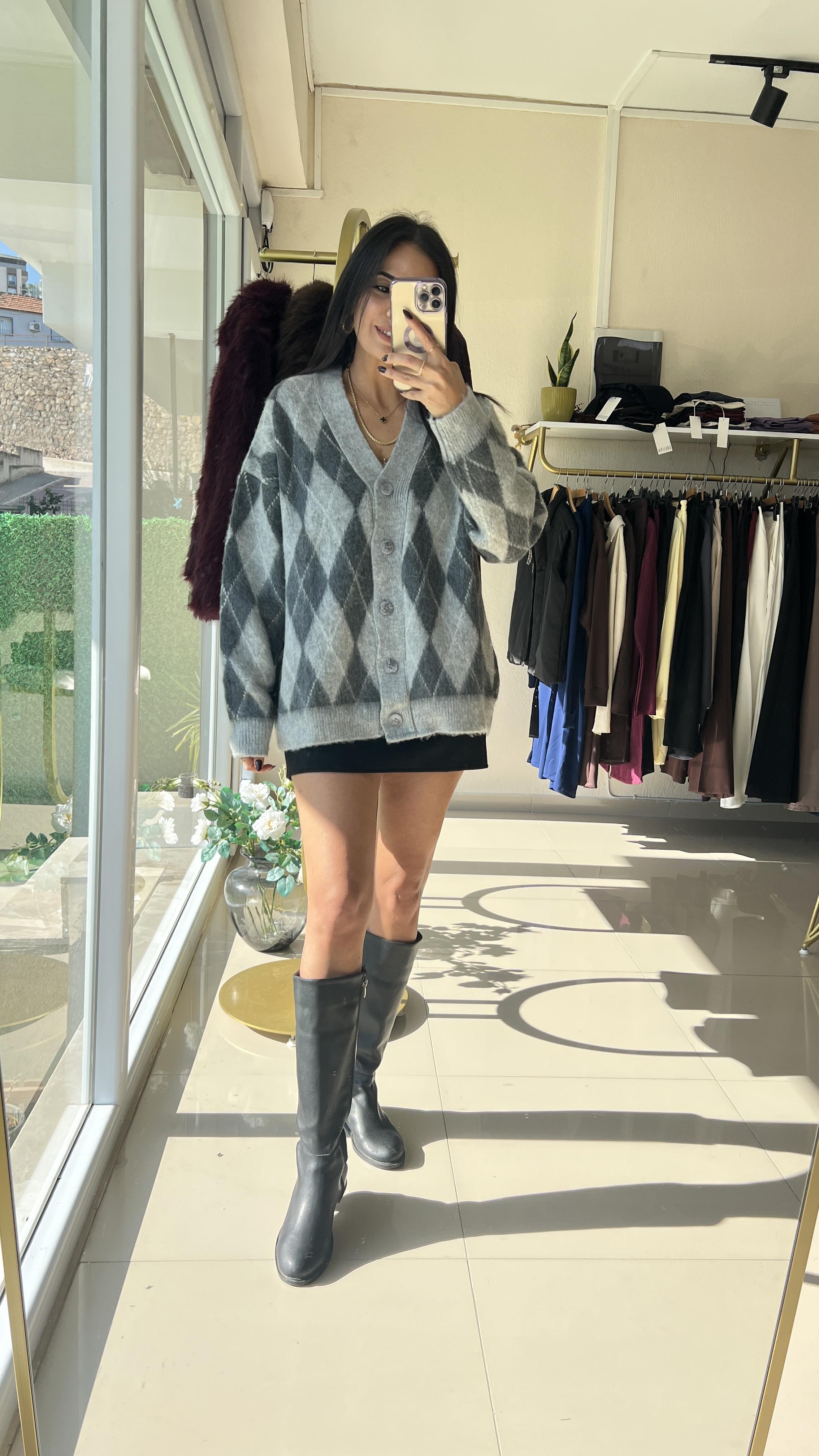 0493 BAKLAVA DESEN HIRKA GRİ ANTRASİT