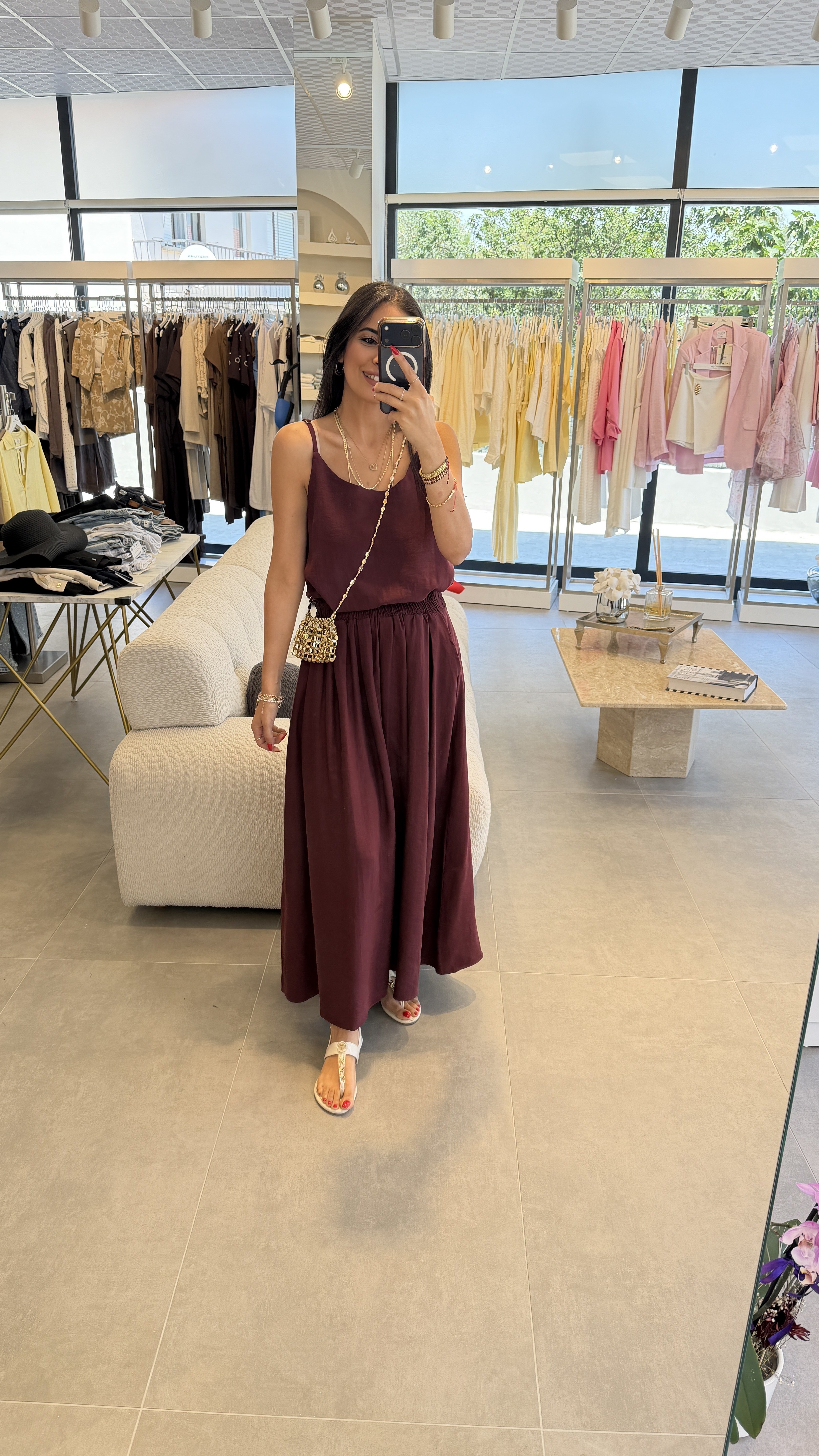 %100 PAMUK ETEK BLUZ TAKIM BORDO