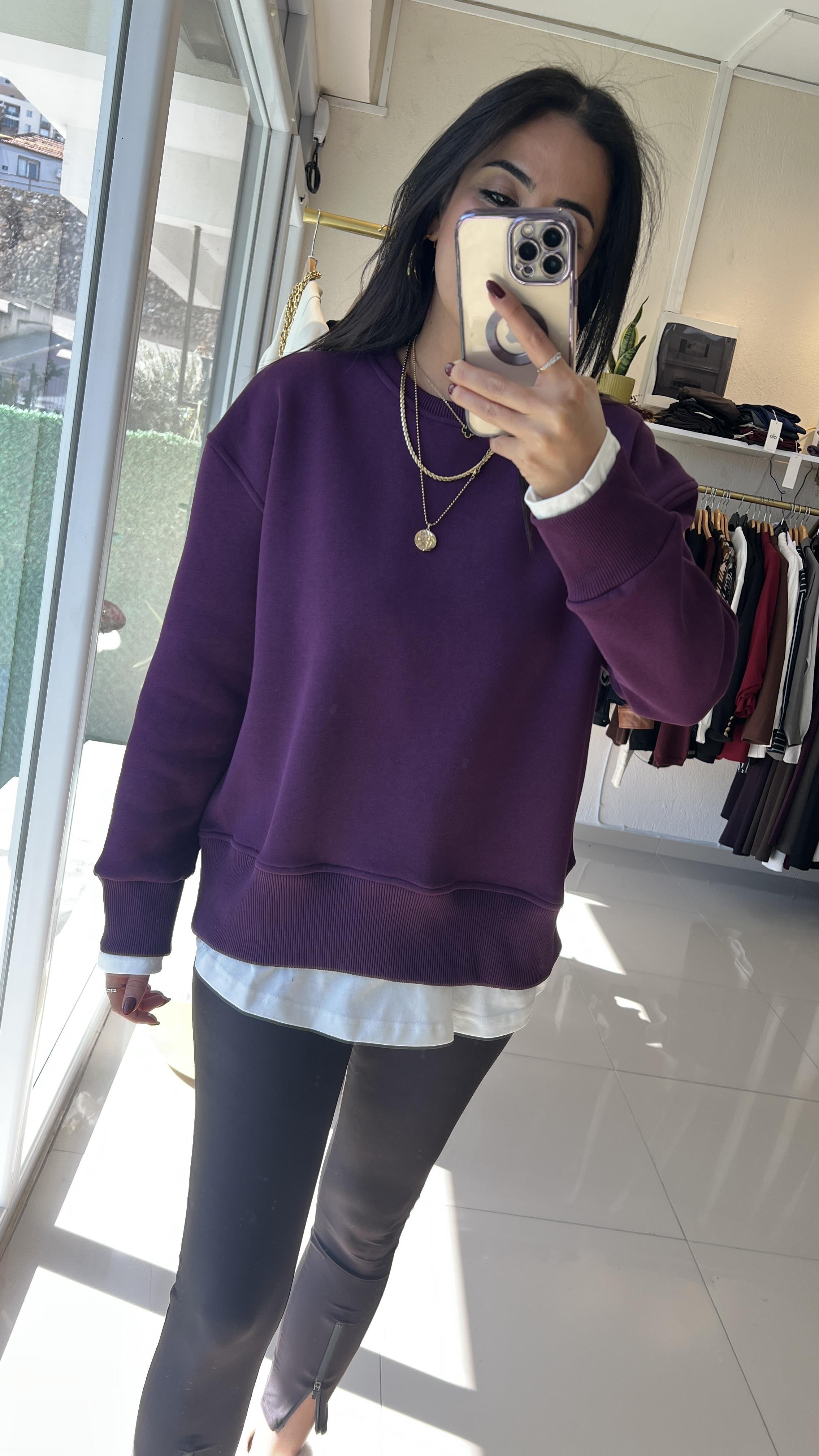 10964 T-SHIRT DERYALI İÇİ ŞARTONLU SWEAT MÜRDÜM