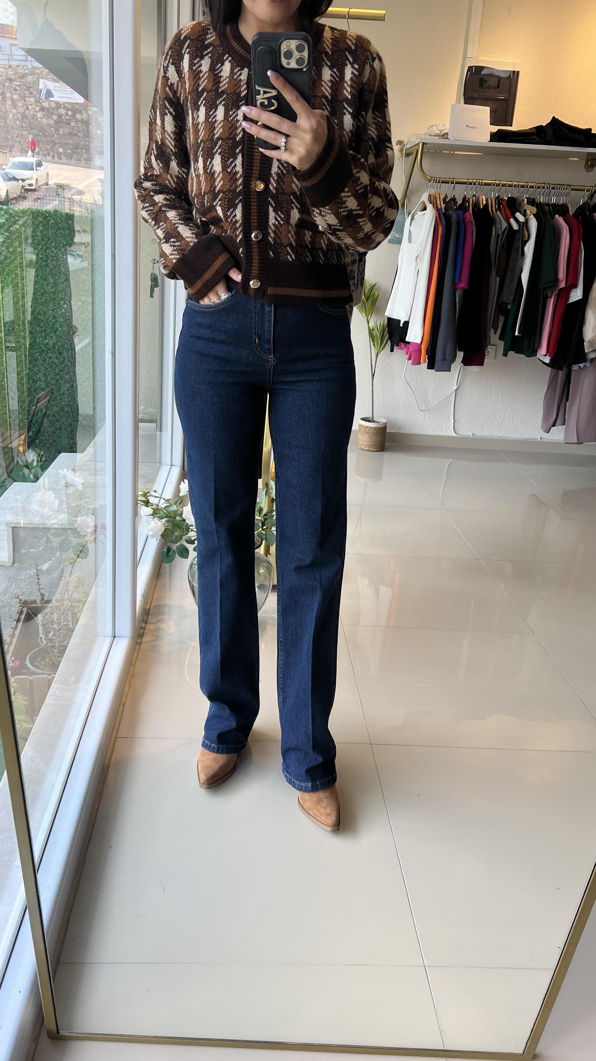 24597 GENİŞ PAÇA PANTOLON MAVİ