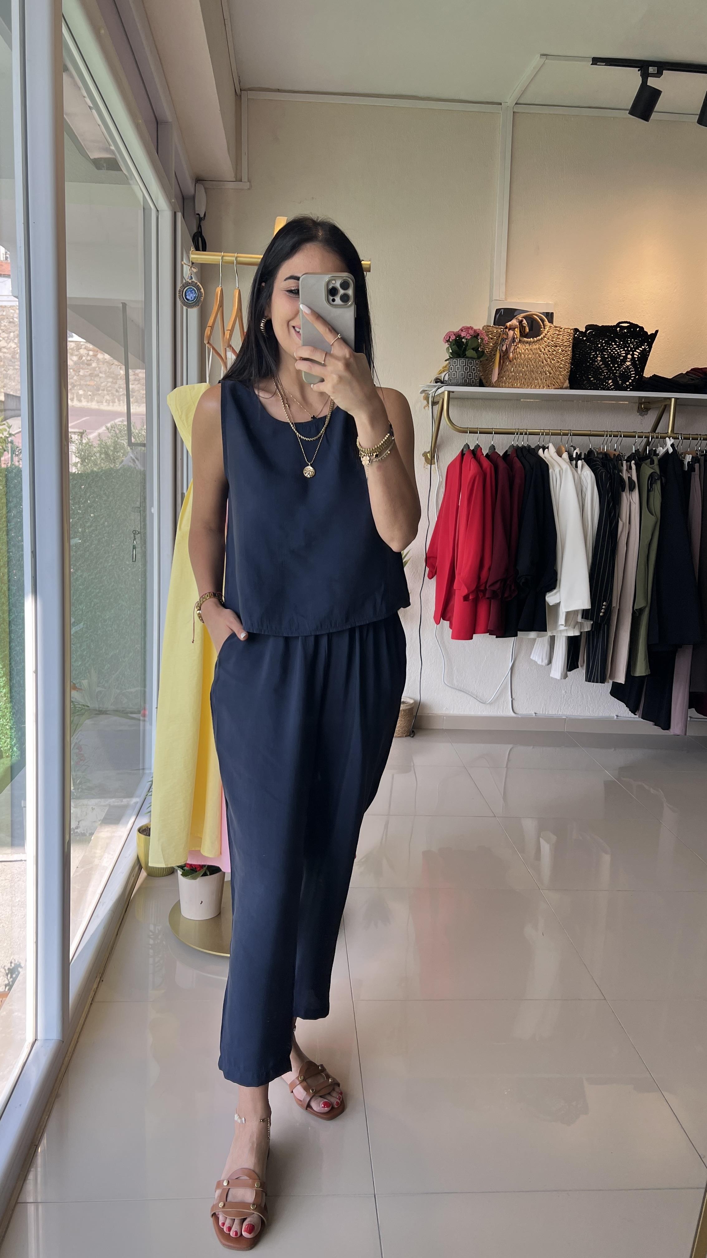 3089 Sofie Bluz Pantolon Takım Lacivert