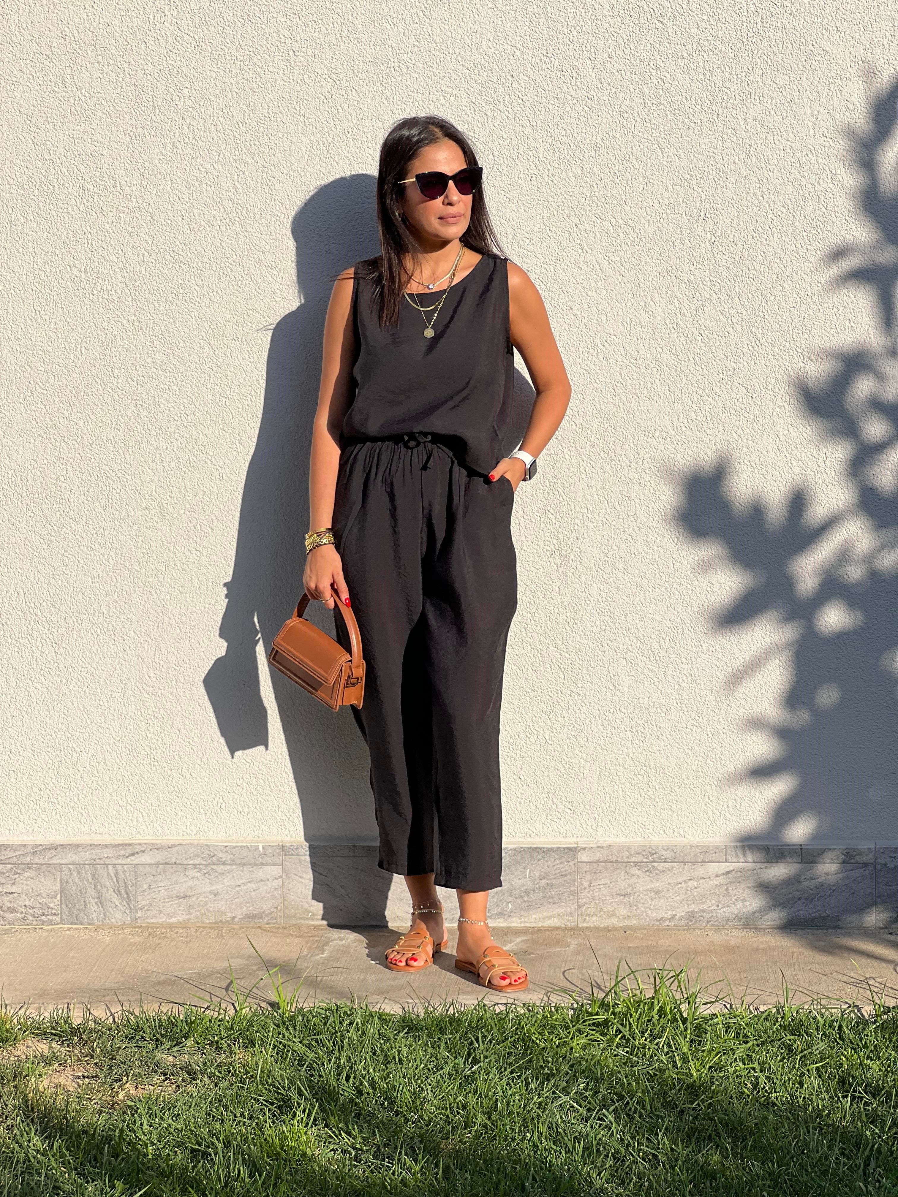 Sofie Bluz Pantolon Takım Siyah