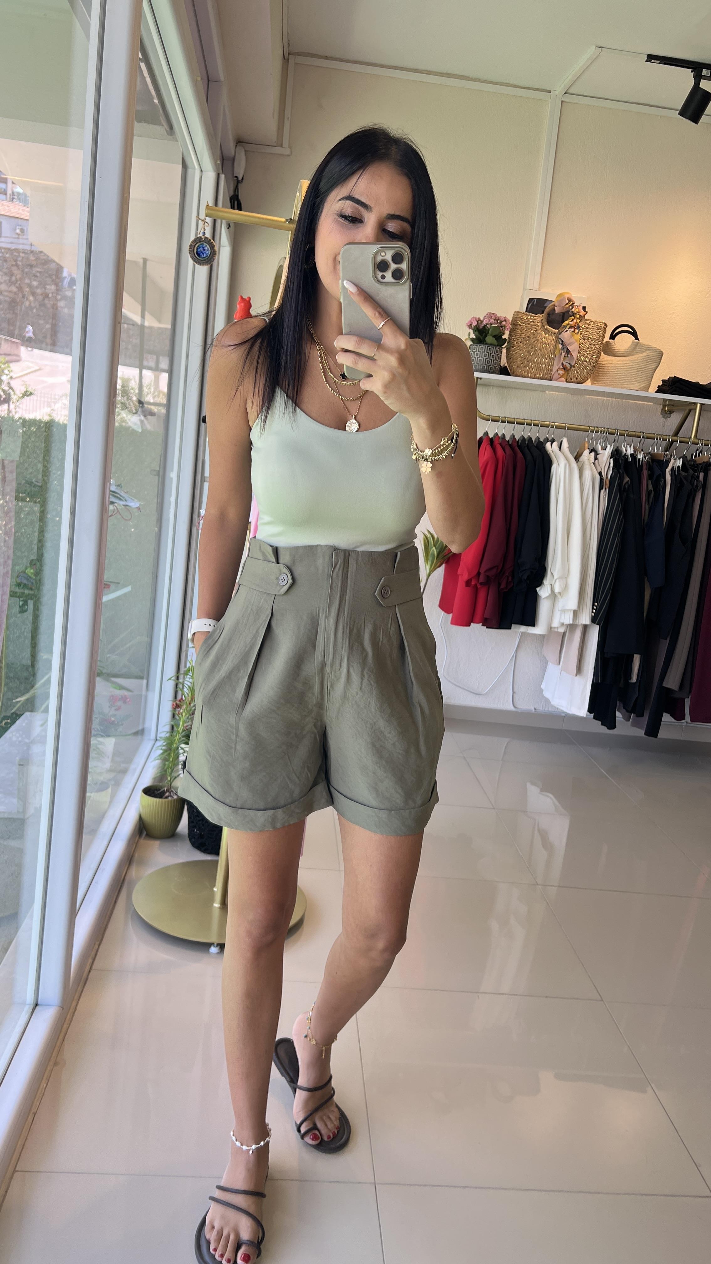 35072 TENSEL KUMAŞ ŞORT HAKİ