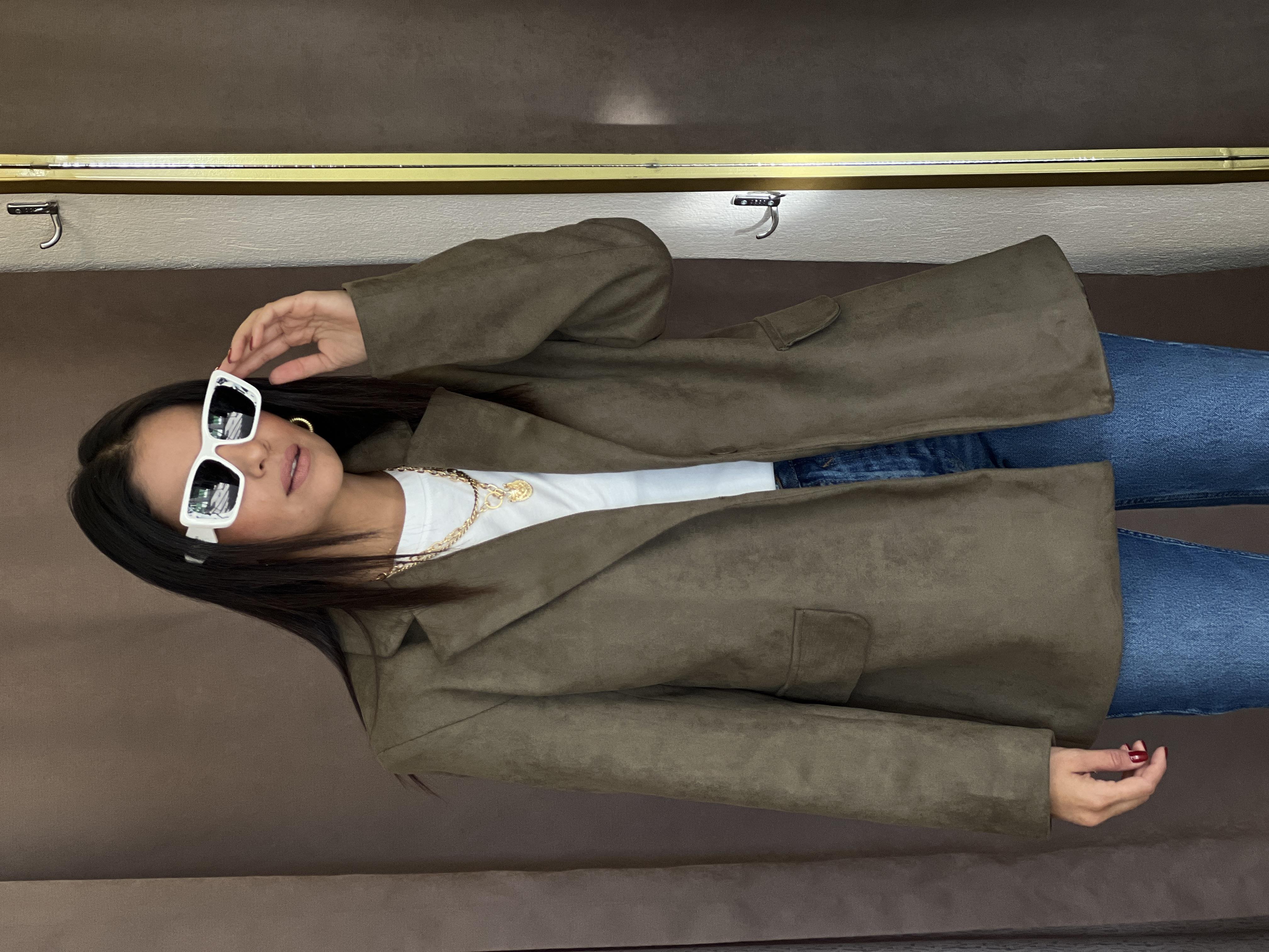 35433 SÜET BLAZER HAKİ