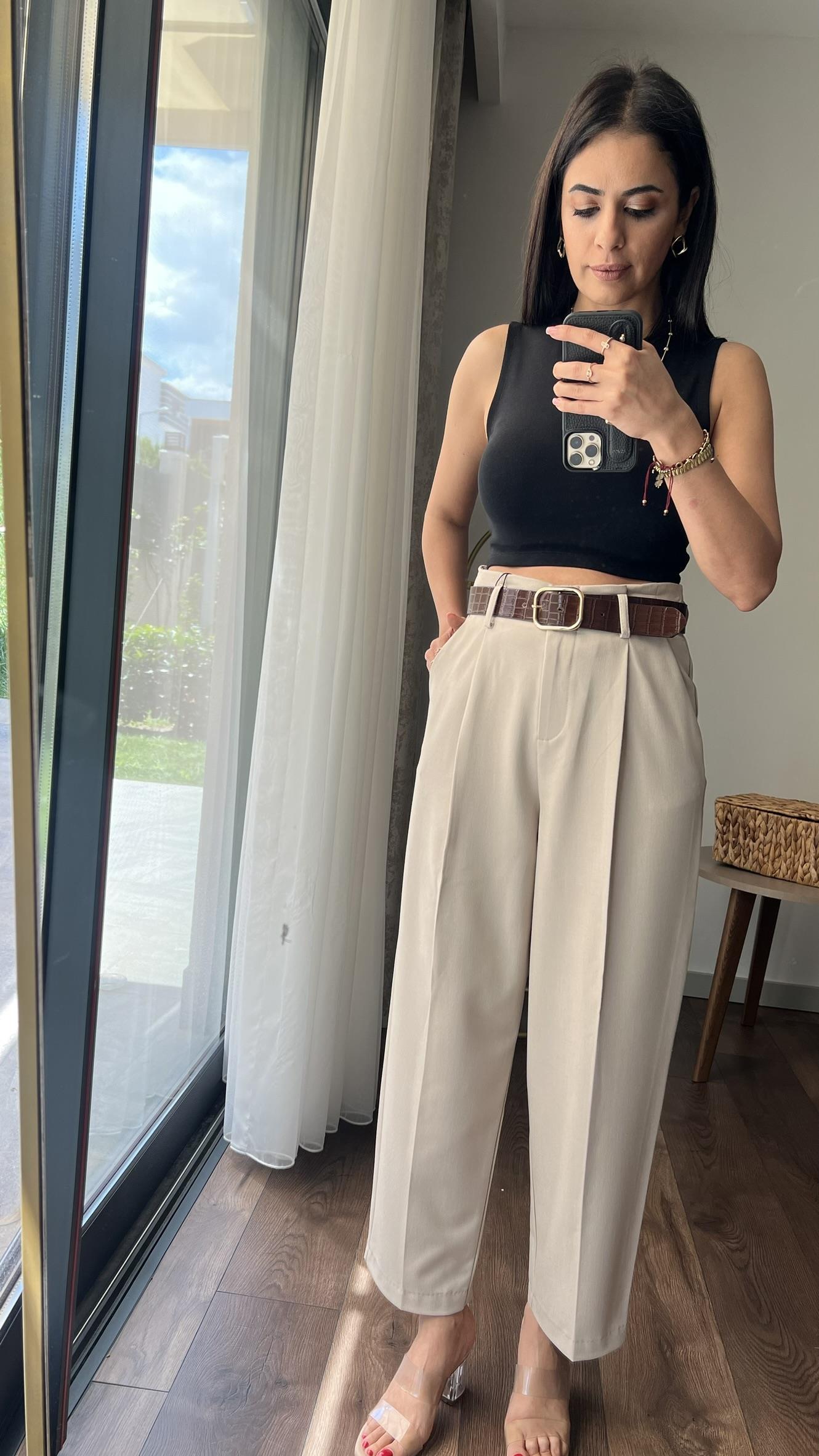 71297 KEMERLİ HAVUÇ FİT PANTOLON